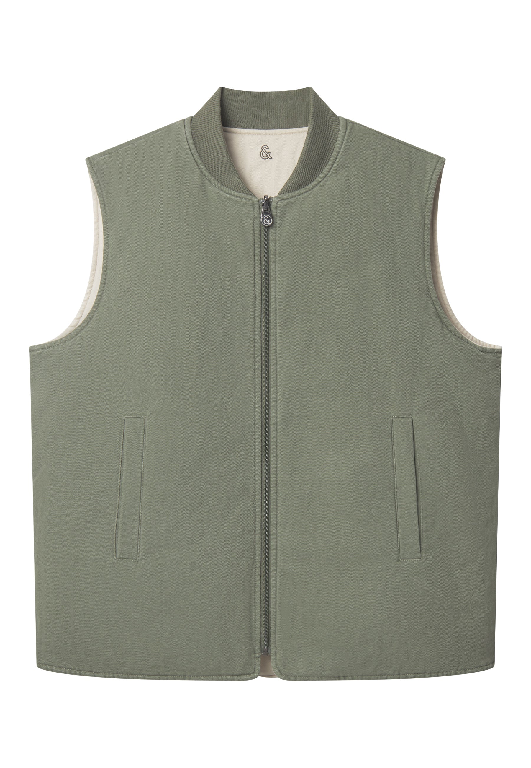 Vest-Reversible Herringbone in Hunter Jackets Colours and Sons