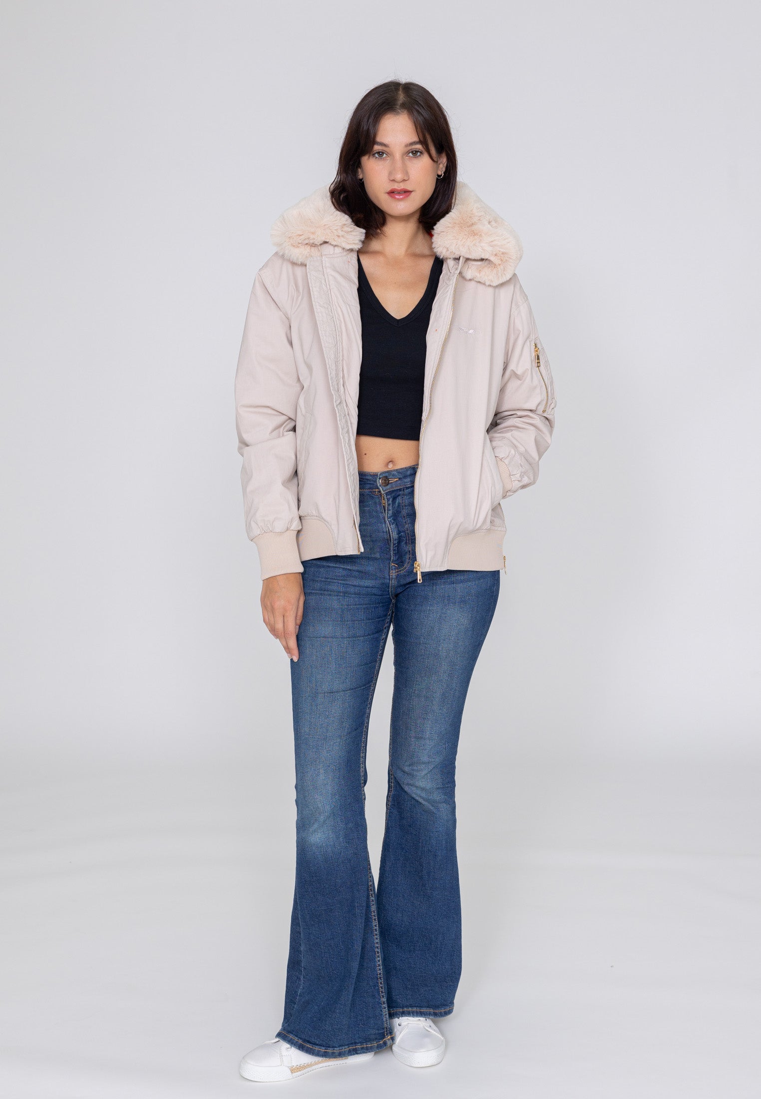 Ada W bomber jacket in Cream Jackets Bombers Original   