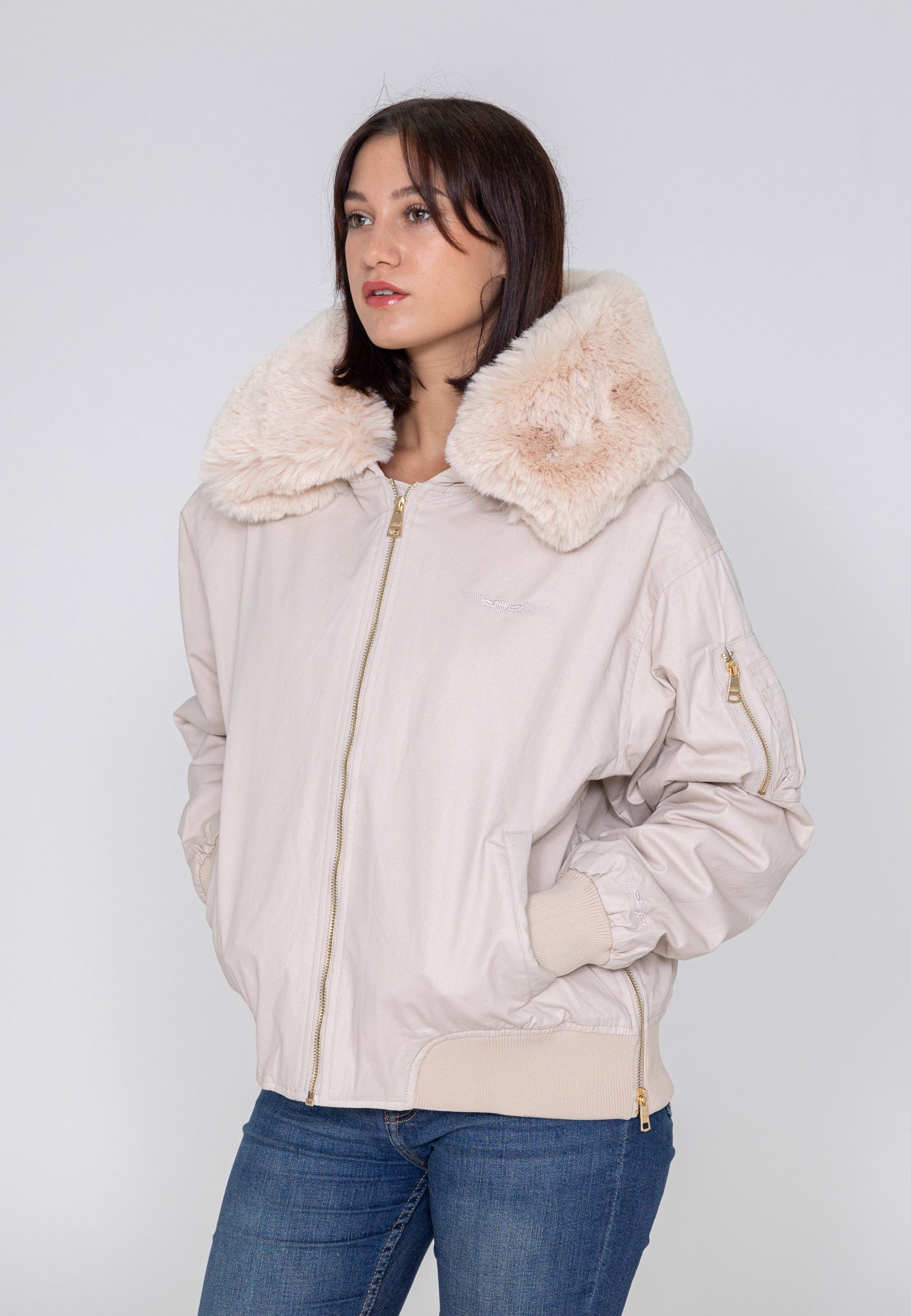 Ada W bomber jacket in Cream Jackets Bombers Original   