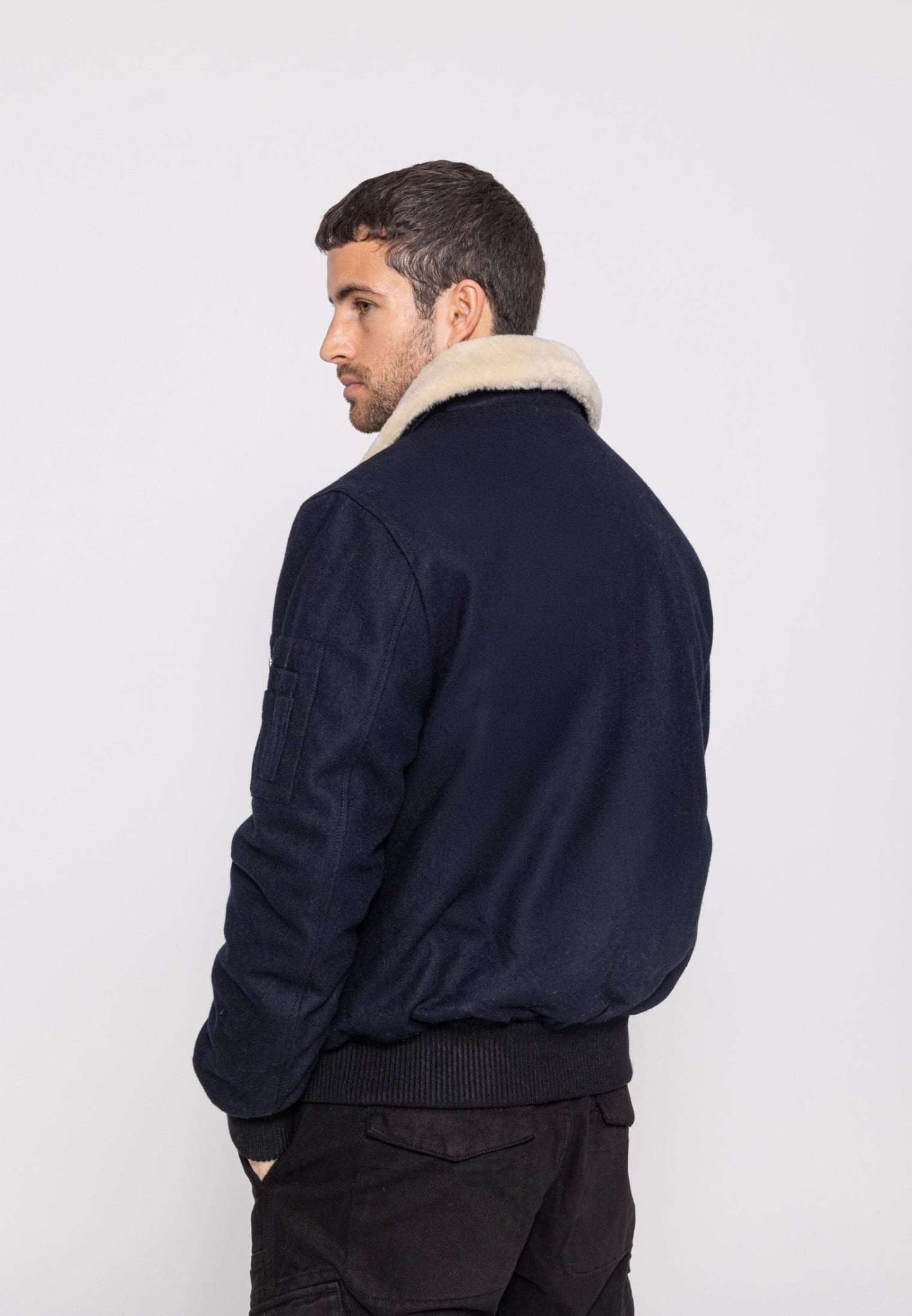 Aviator M Bomber Jacket in Navy Jackets Bombers Original   