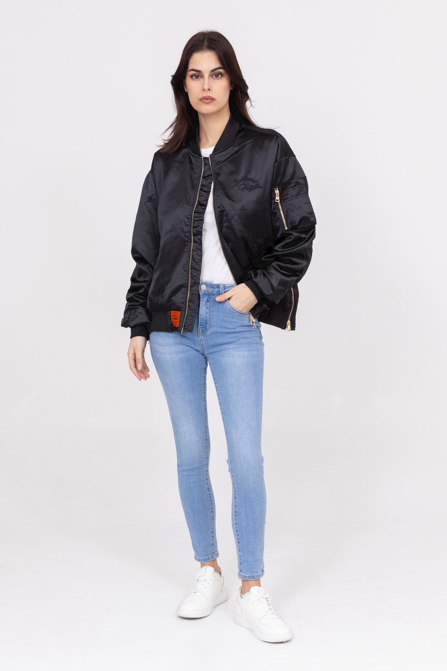 Ballerina W Bomber Jacket in Black Jackets Bombers Original   