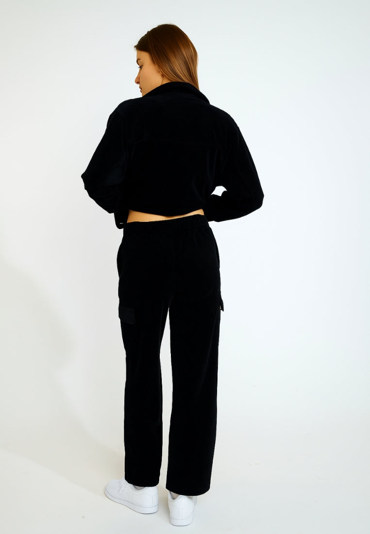 BEYOND-QUANDARY Corduroy sweatpants in Noir Pants Banana Moon
