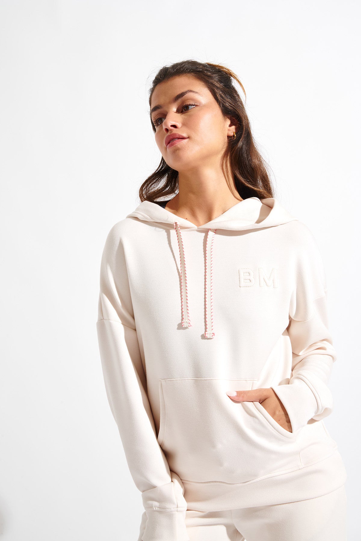 BROOKS-BAYJOY Hooded sweater in cream Hooded sweater Banana Moon   