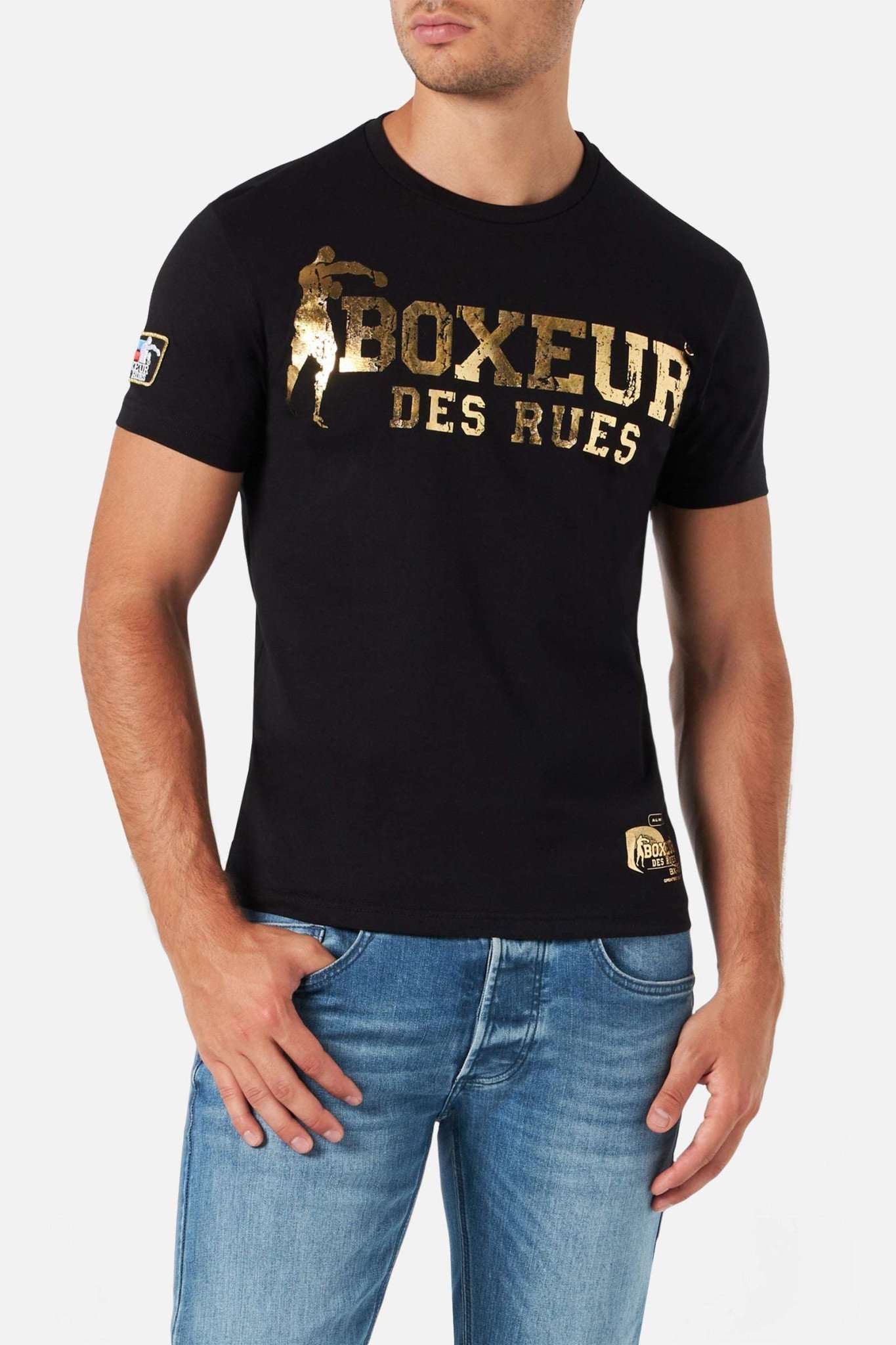 Boxeur Street 2 T shirt in Black Gold Boxeur des Rues Switzerland