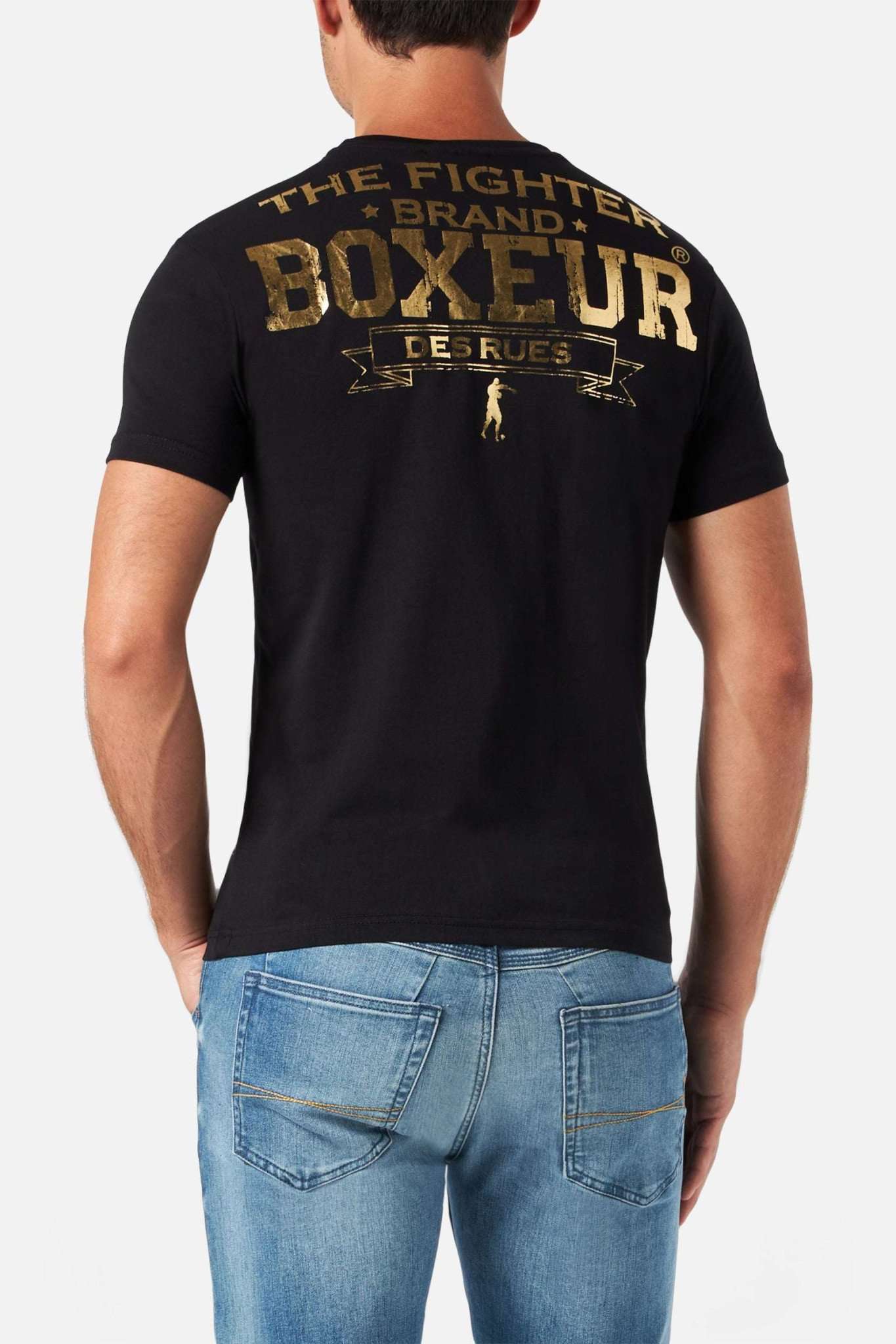 Boxeur Street 2 T shirt in Black Gold Boxeur des Rues Switzerland