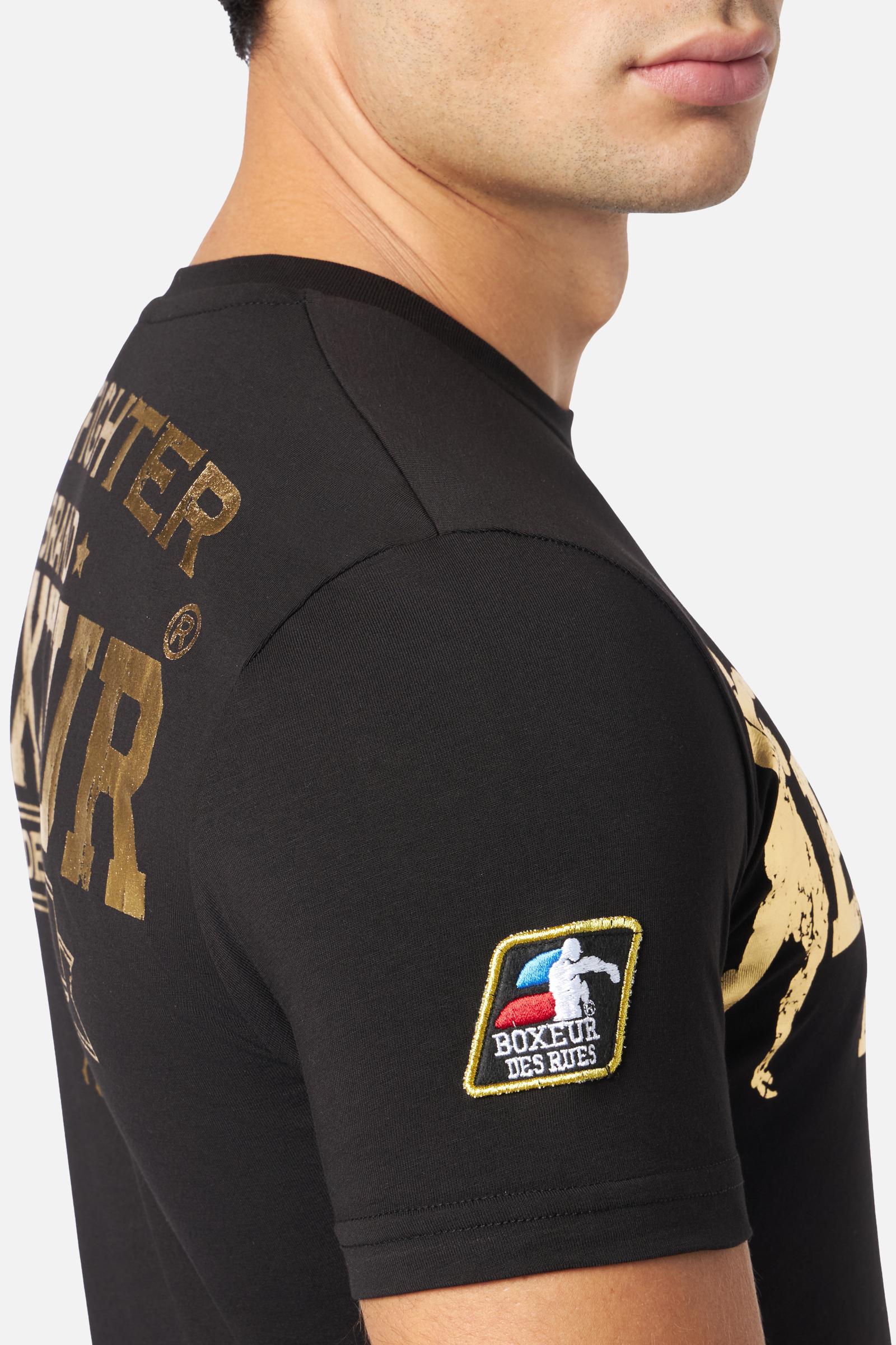 T-shirt Boxeur Street 2 in Black-Gold T-Shirts Boxeur des Rues   