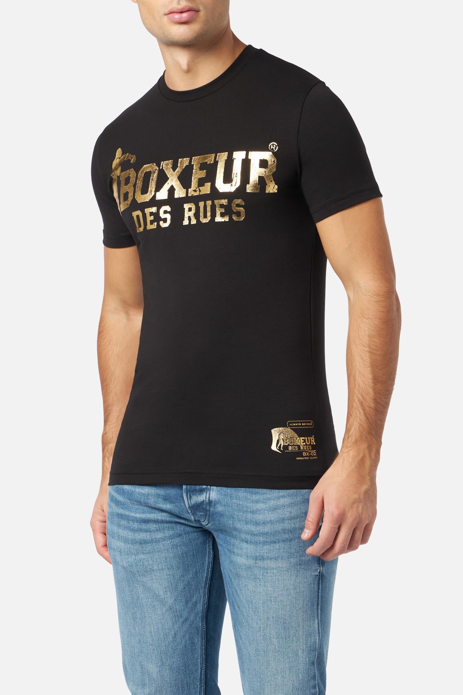 T-shirt Boxeur Street 2 in Black-Gold T-Shirts Boxeur des Rues   