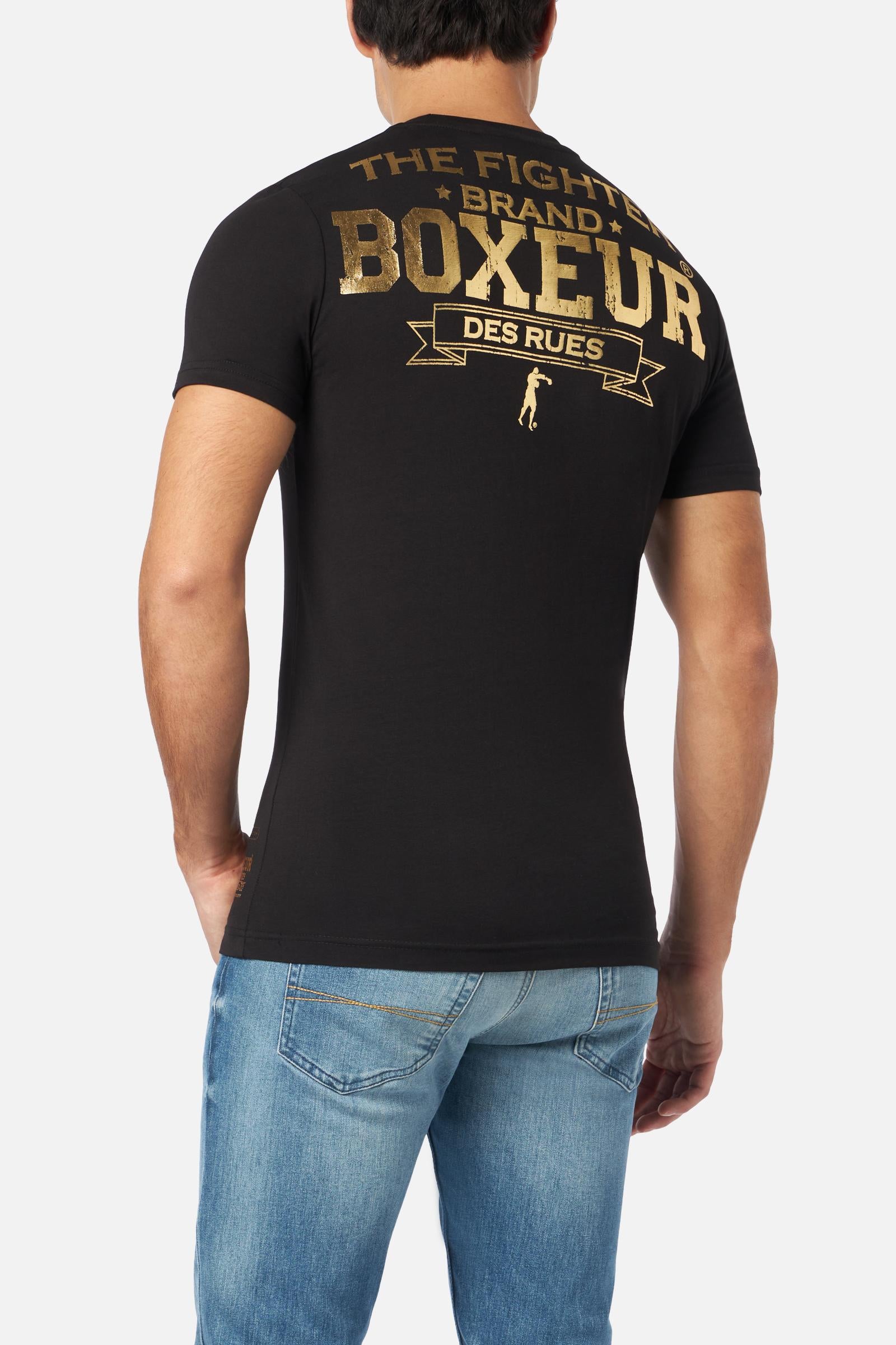 T-shirt Boxeur Street 2 in Black-Gold T-Shirts Boxeur des Rues   