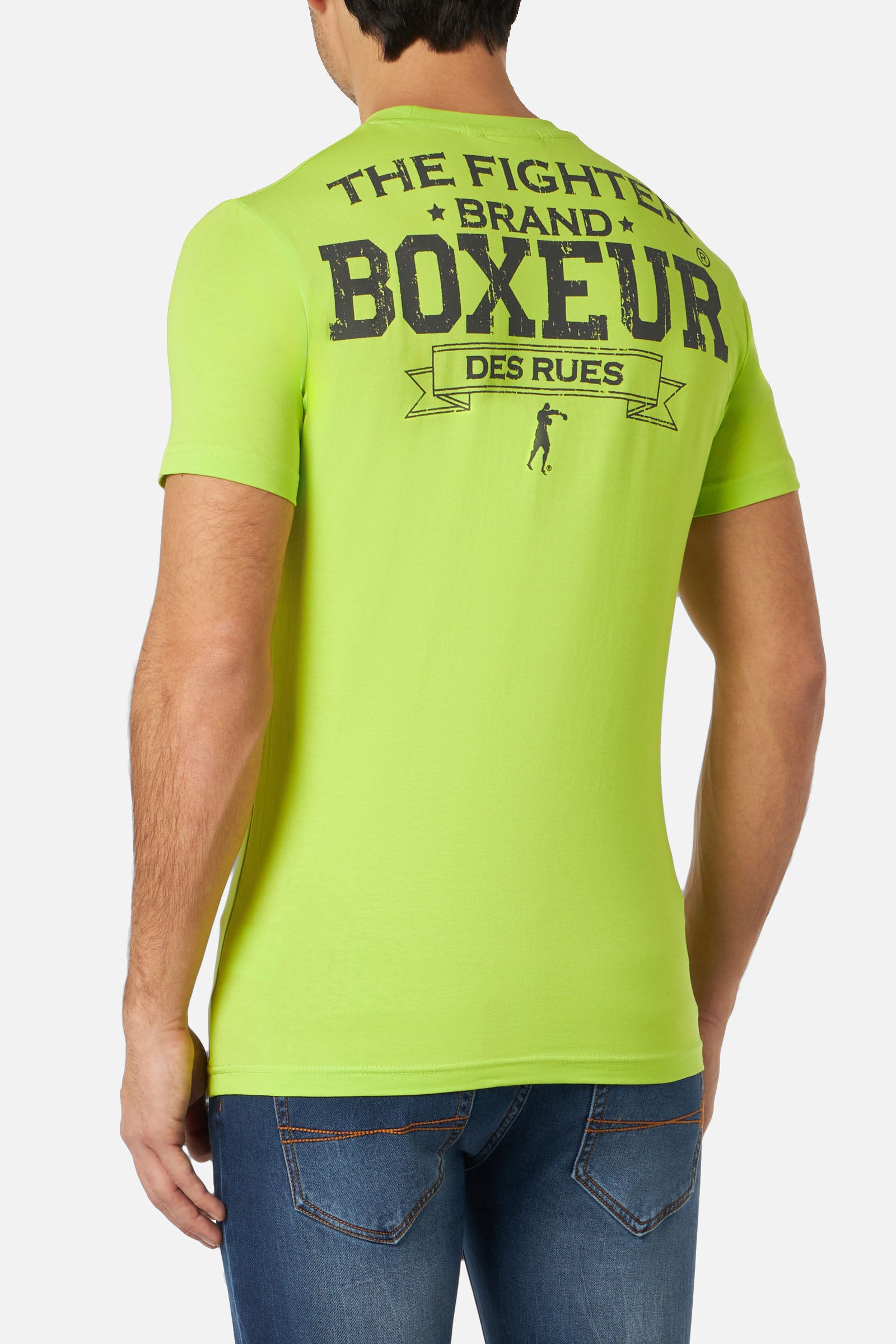 T-shirt Boxeur Street 2 in Lime T-shirts Boxeur des Rues   