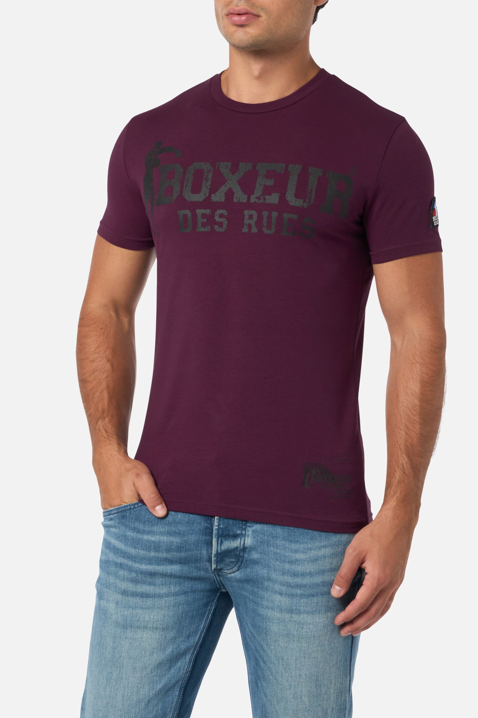 T-shirt Boxeur Street 2 in Wine T-shirts Boxeur des Rues   