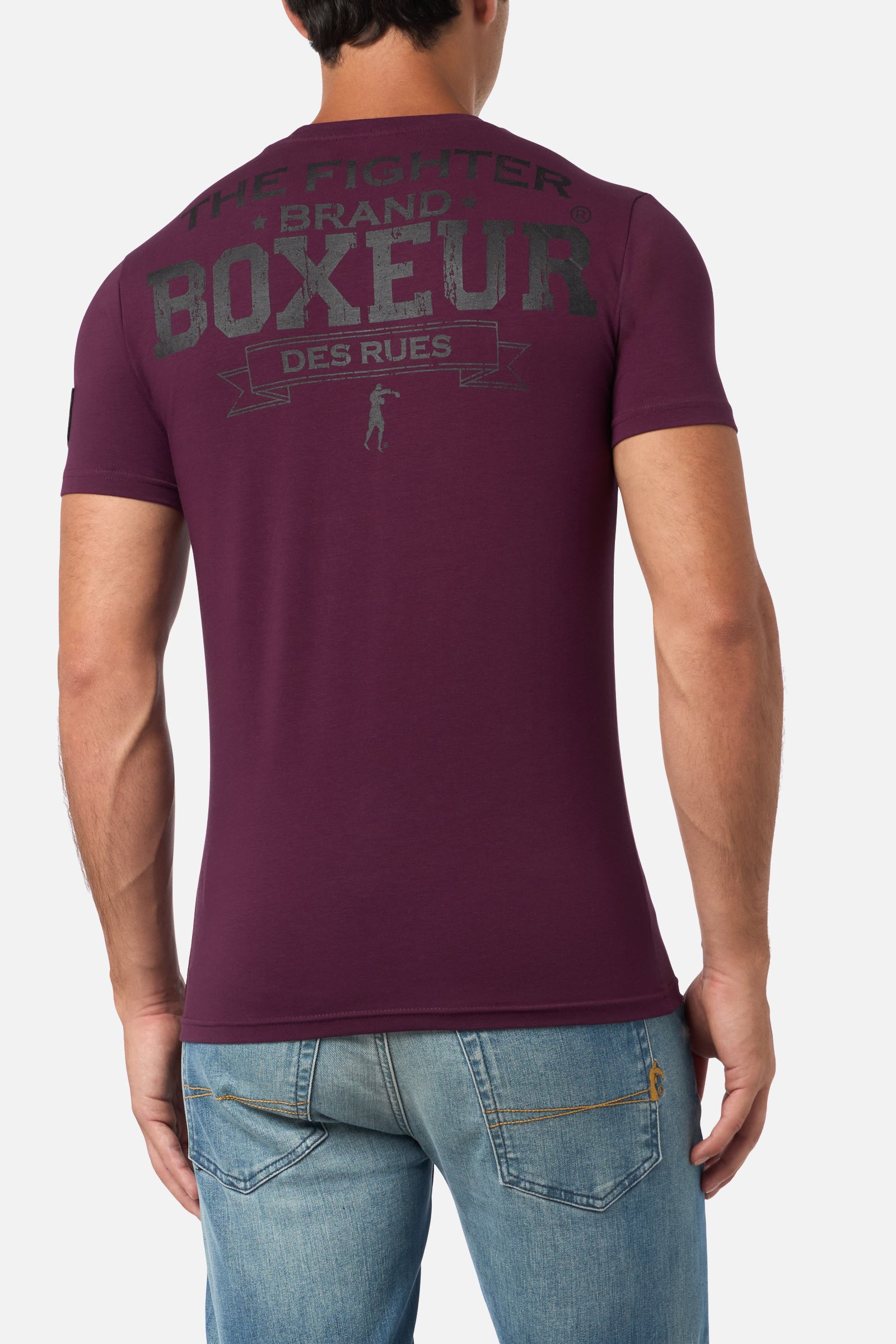 T-shirt Boxeur Street 2 in Wine T-shirts Boxeur des Rues   