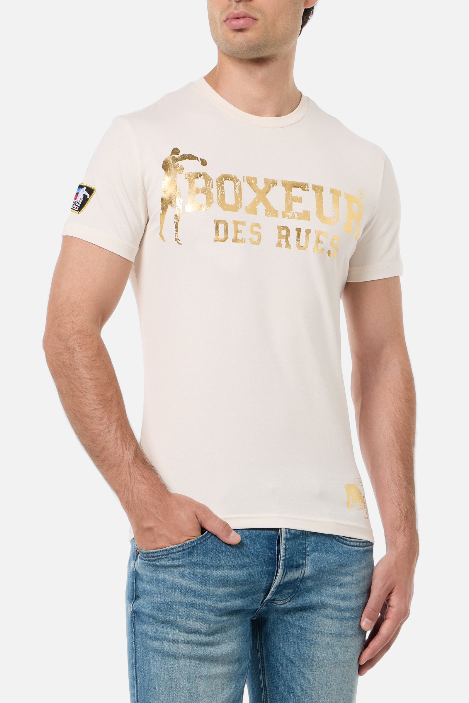 T-shirt Boxeur Street 2 in Butter T-shirts Boxeur des Rues