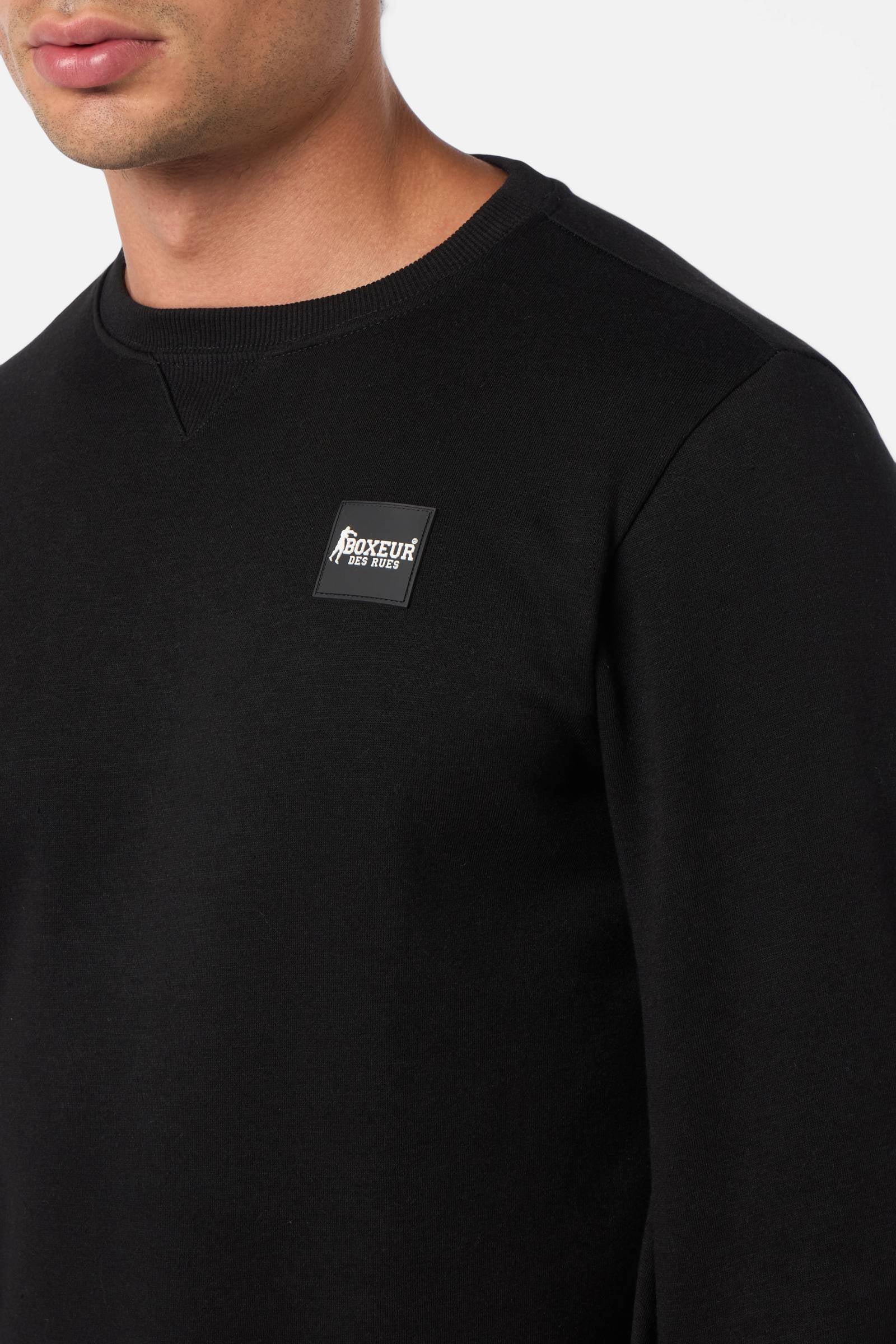 Round Neck Sweatshirt in Black Sweatshirts Boxeur des Rues   