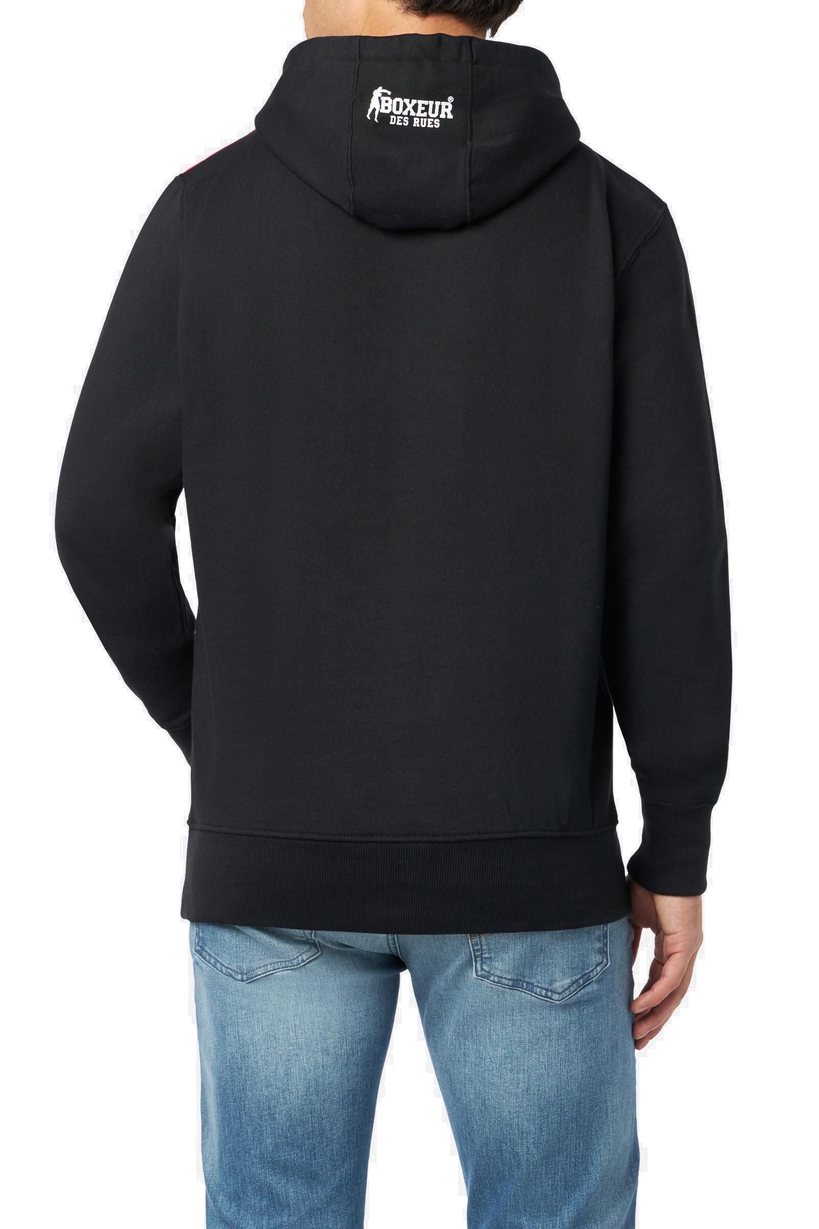 Color Block Hoodie in Black Hoodie Boxeur des Rues   