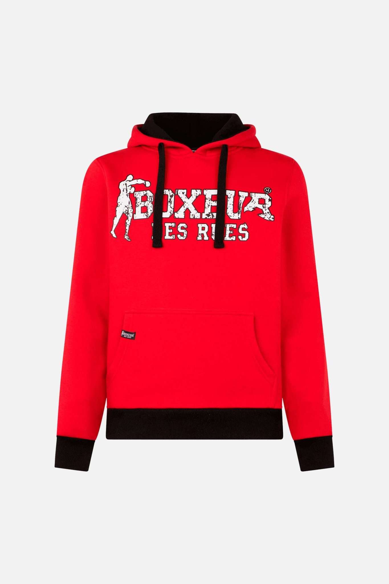 Man Hoodie Sweatshirt in Red Hoodie Sweater Boxeur des Rues   