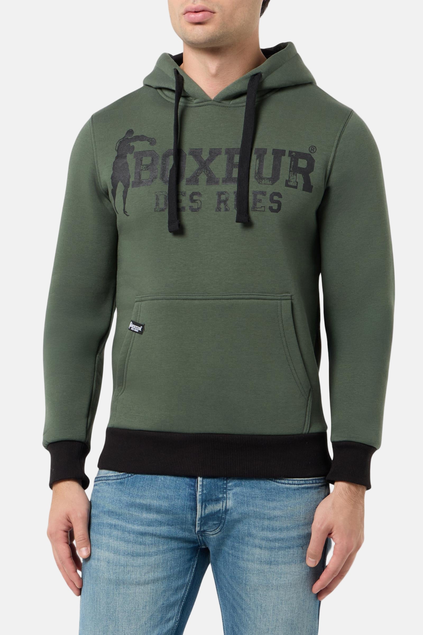 Hooded Sweatshirt in Sage Hooded Sweatshirt Boxeur des Rues