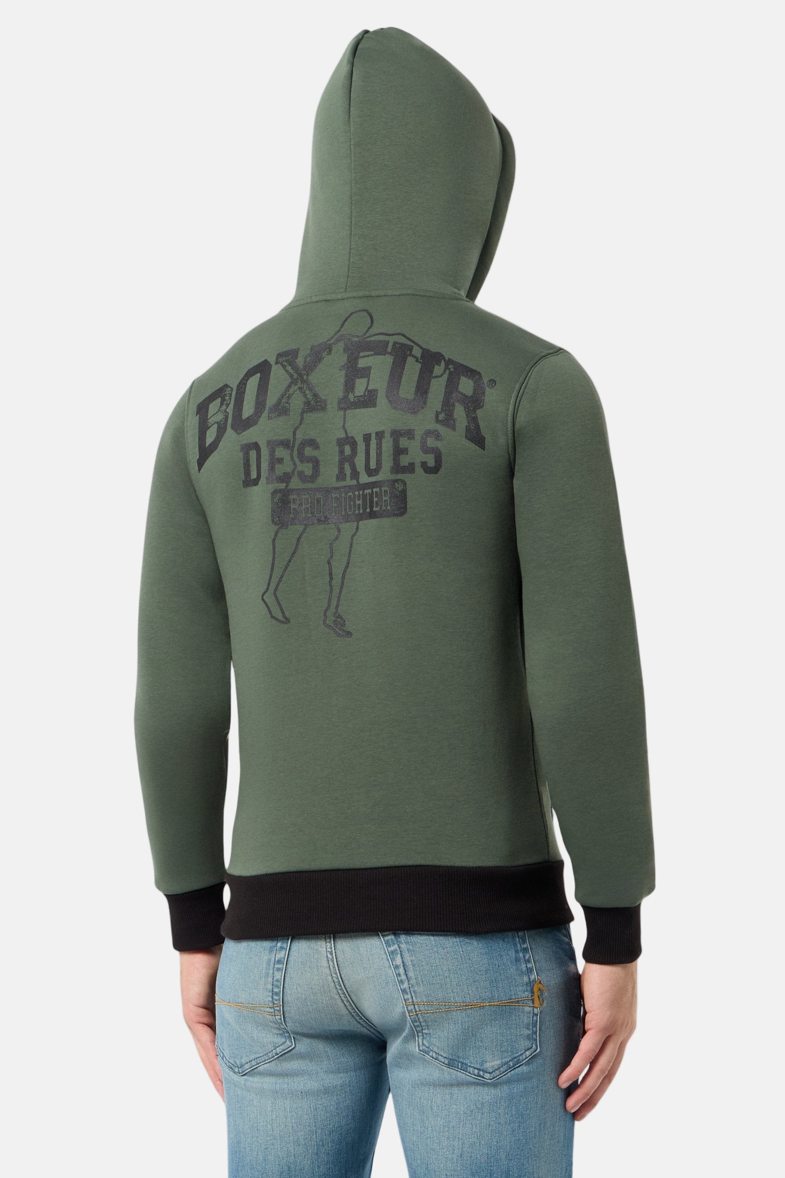 Hooded Sweatshirt in Sage Hooded Sweatshirt Boxeur des Rues