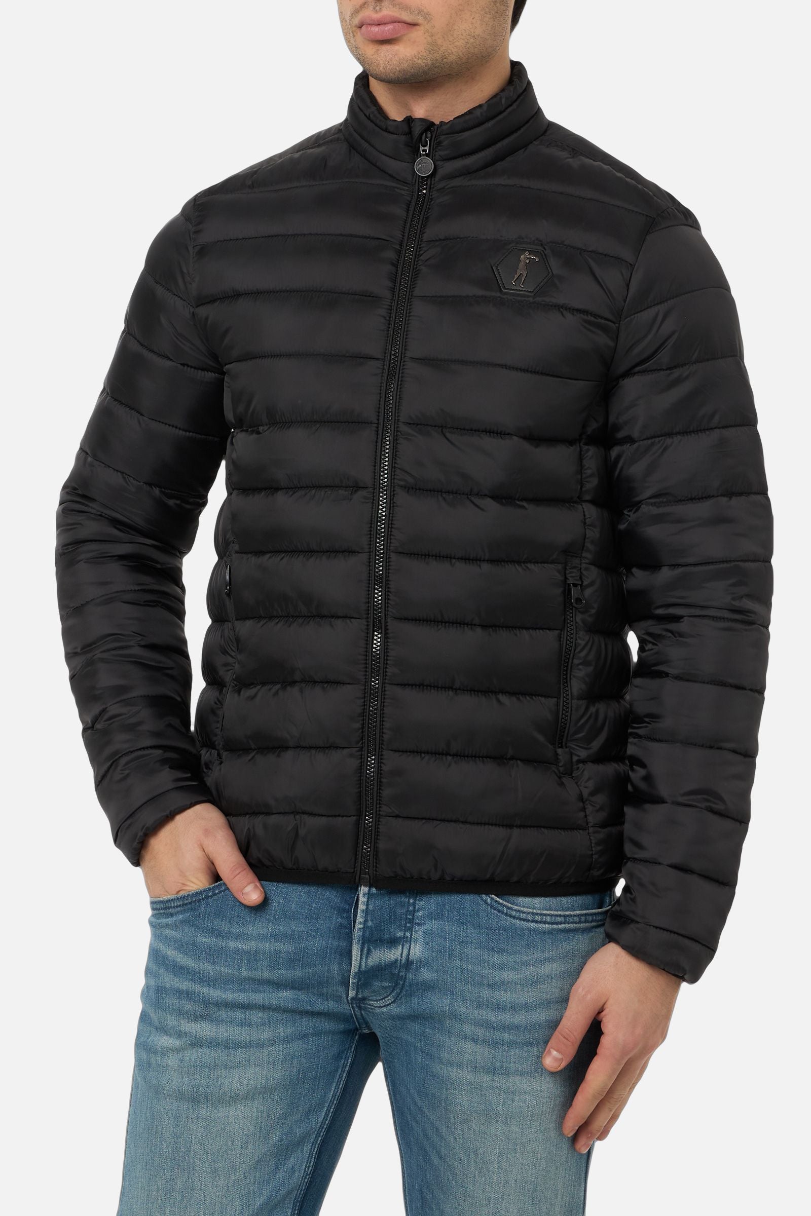 High Neck Padded Jacket in Black Jackets Boxeur des Rues