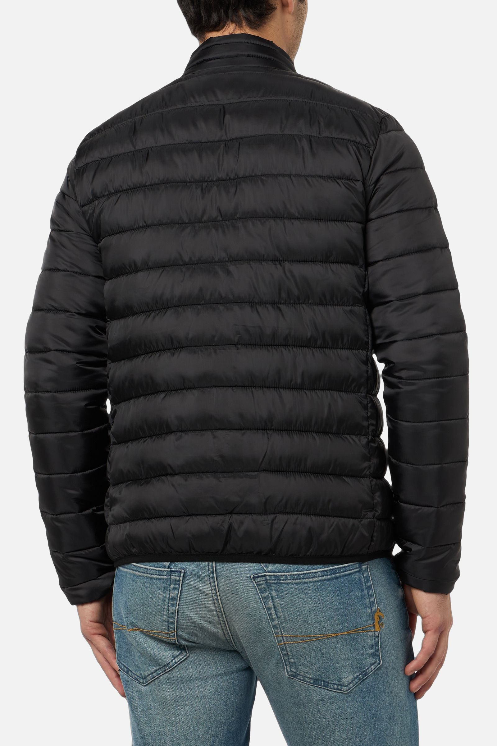High Neck Padded Jacket in Black Jackets Boxeur des Rues
