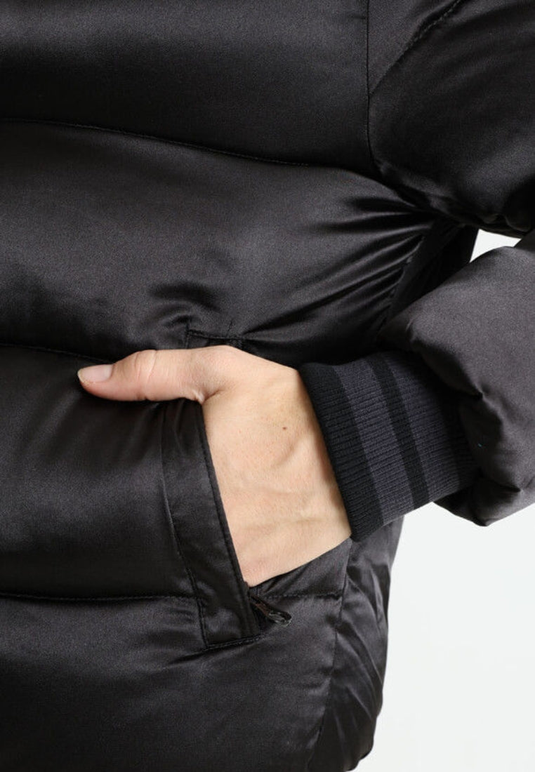 Satin Bomber Jacket in Black Jackets Boxeur des Rues