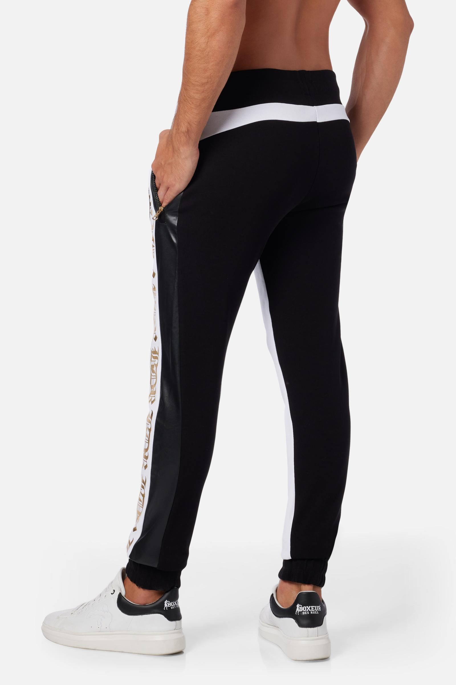 Bicolored sweatpants in Black-White Pants Boxeur des Rues   