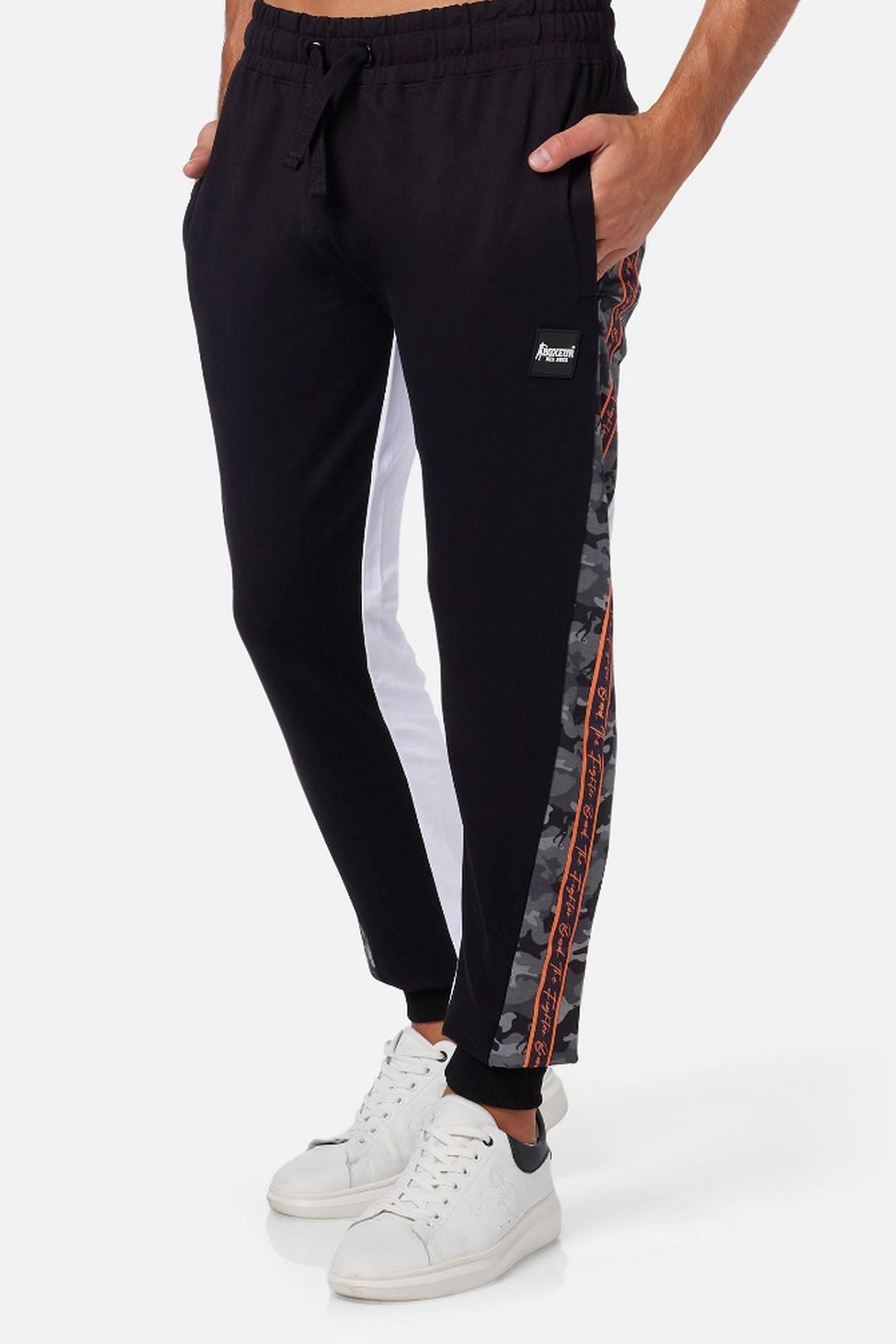 Bicolored sweatpants in Black-White Pants Boxeur des Rues   