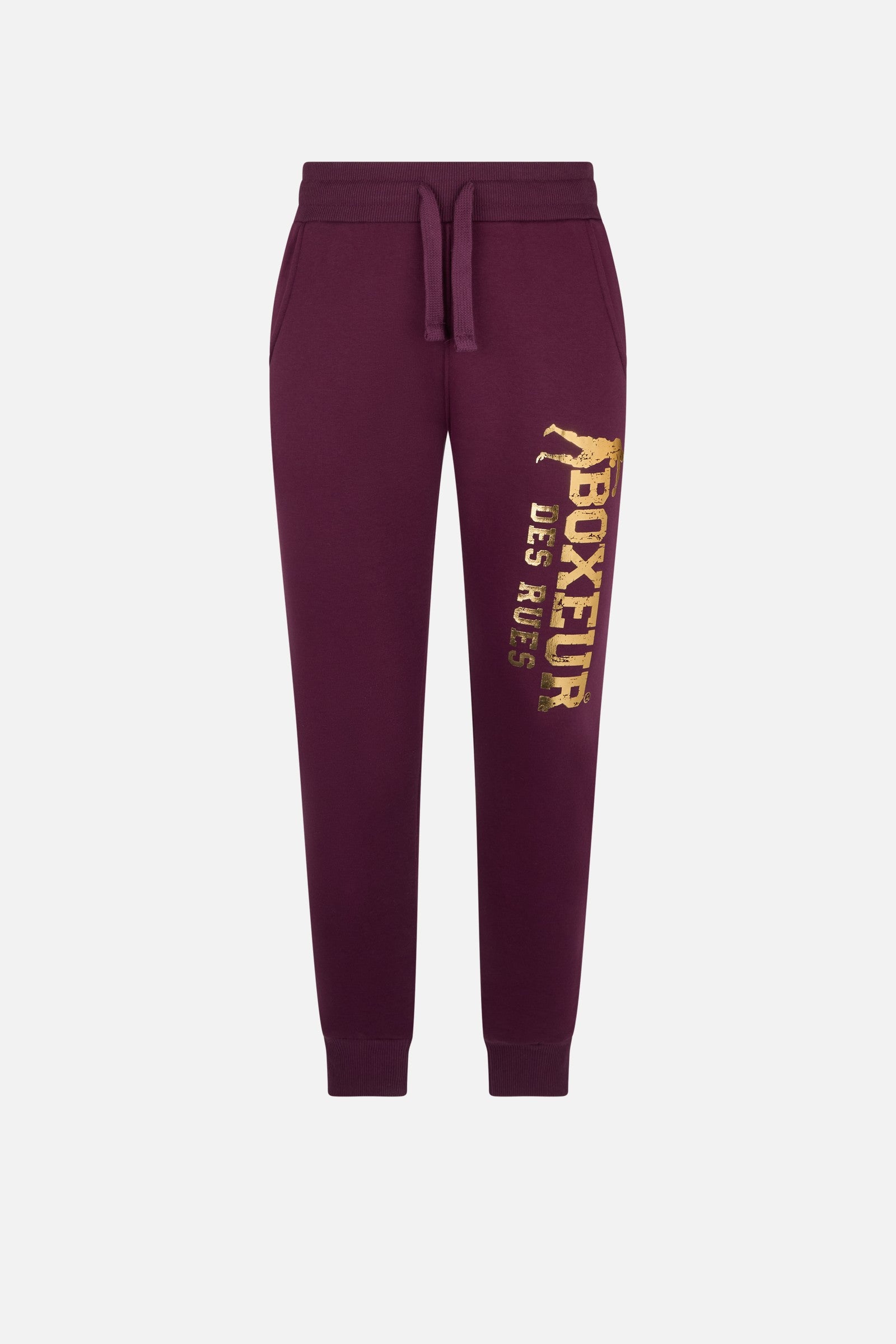 Slim Fit Sweatpant With Logo in Wine Pants Boxeur des Rues   