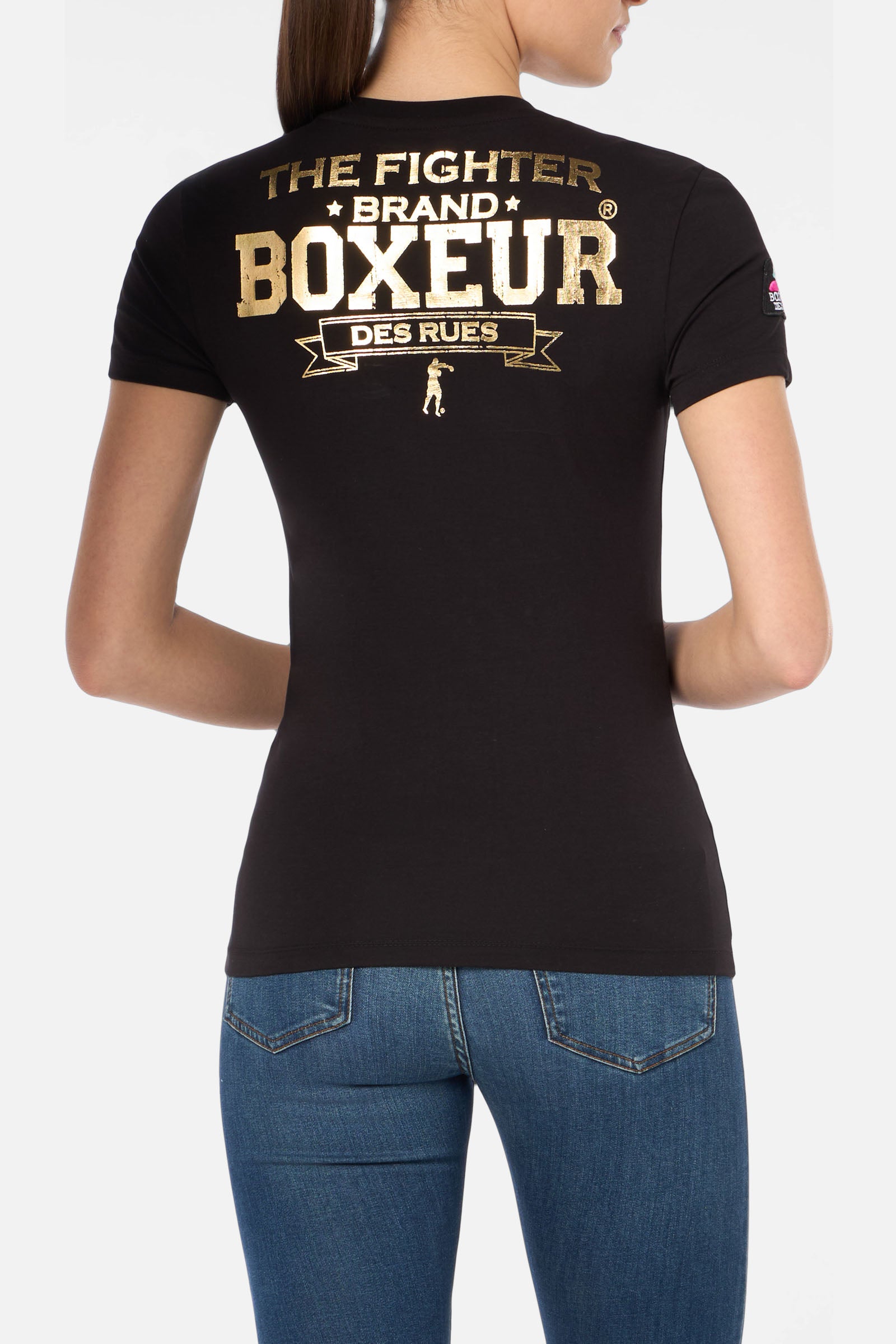 Iconic Logo Tee in Black-Gold T-Shirts Boxeur des Rues   