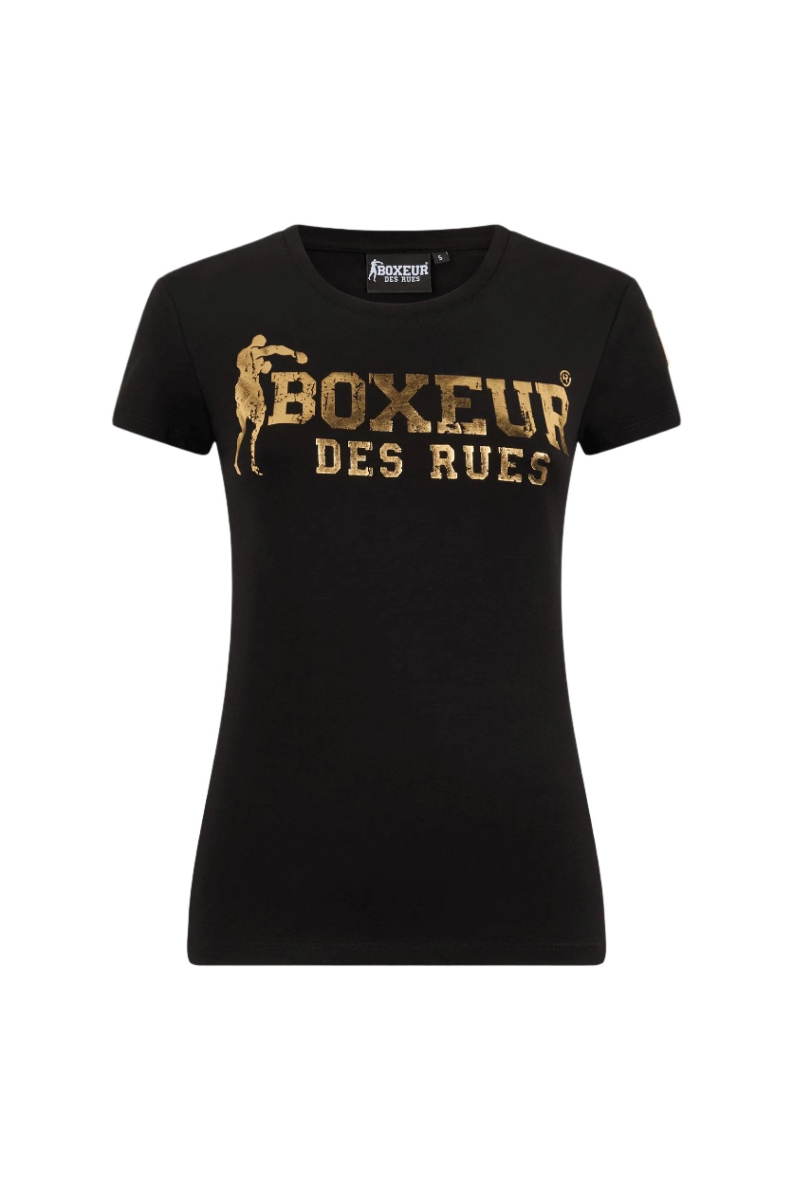 Iconic Logo T-Shirt in Black-Gold T-Shirts Boxeur des Rues   