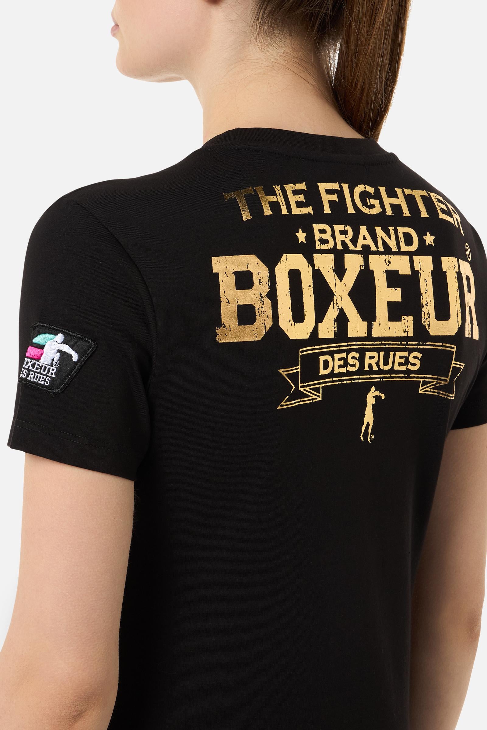 Iconic Logo T-Shirt in Black-Gold T-Shirts Boxeur des Rues