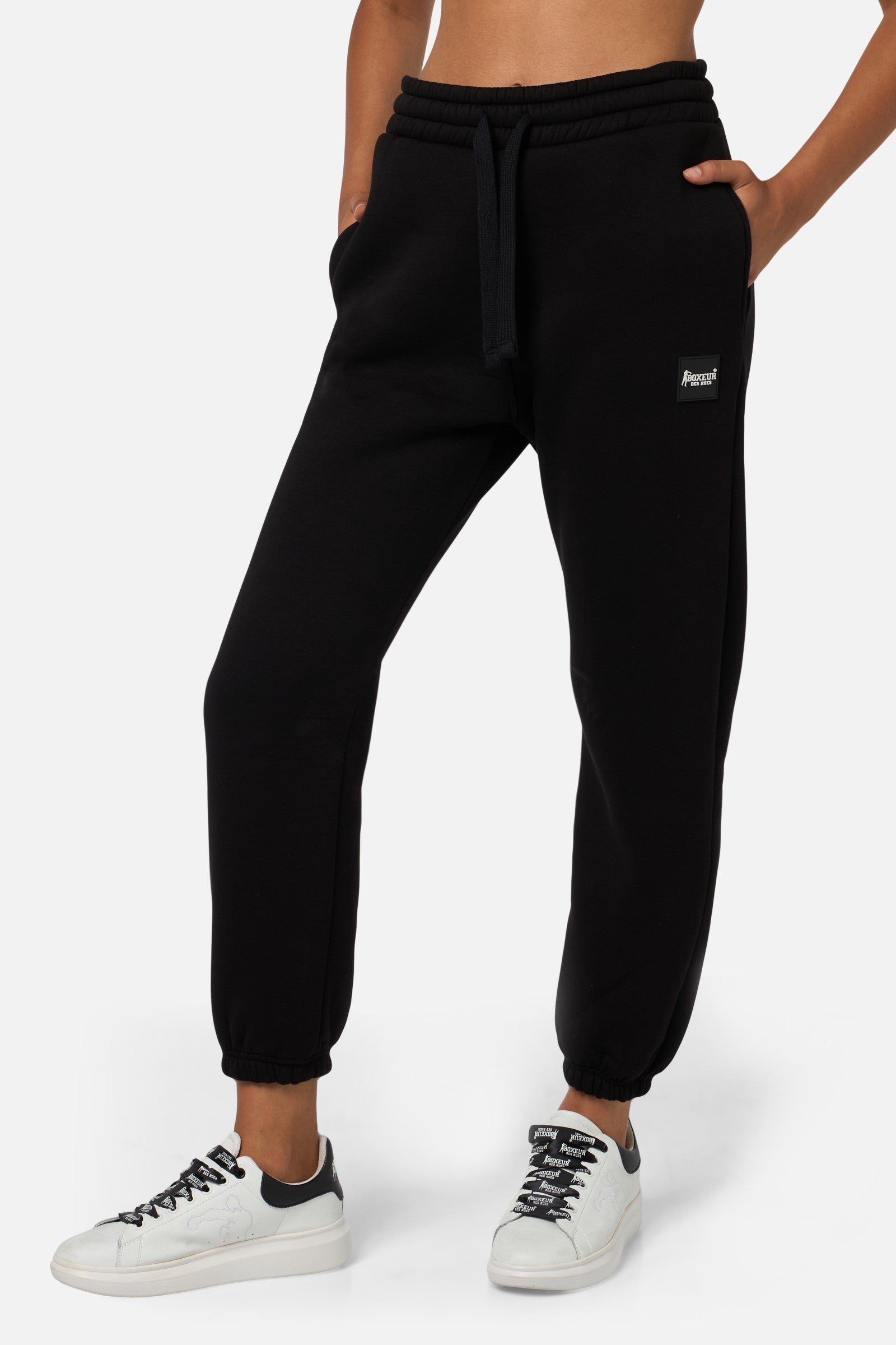 Basic Sweatpants Rhinestone in Black-Gold Pants Boxeur des Rues   