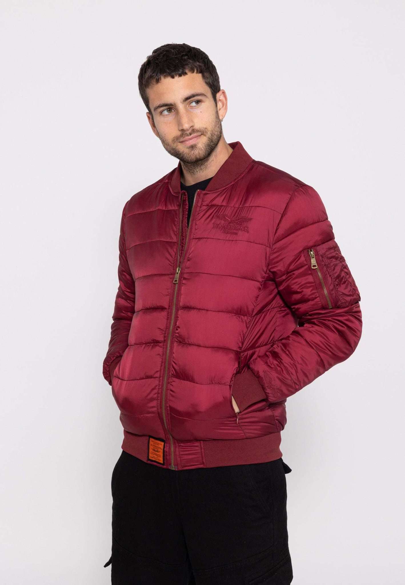 Dallas M down jacket in Burgundy Jackets Bombers Original   