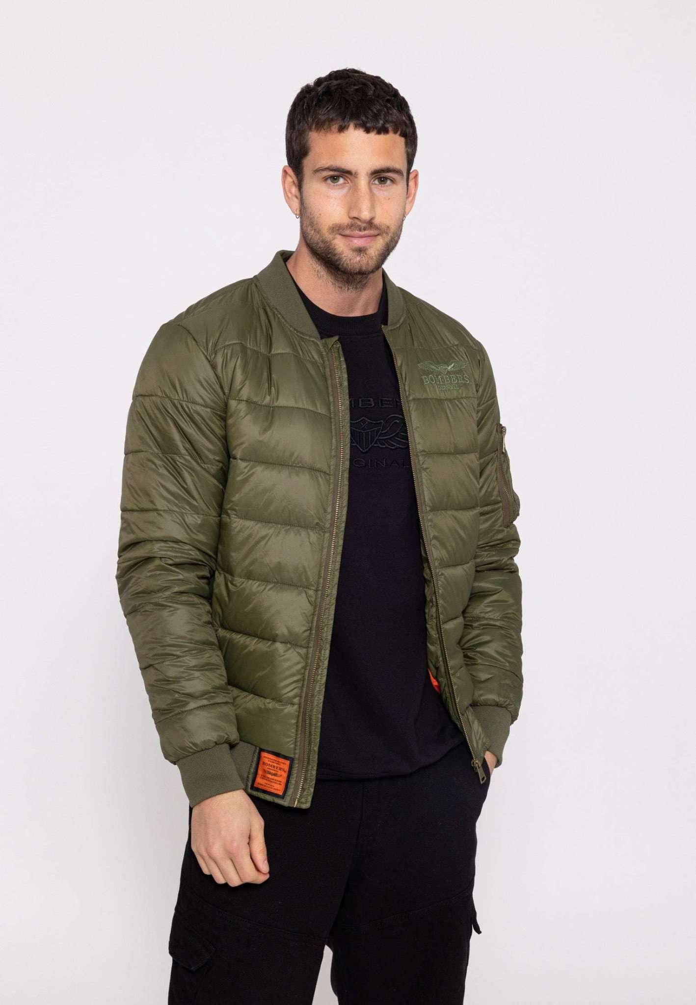 Dallas M down jacket in kaki Jackets Bombers Original   