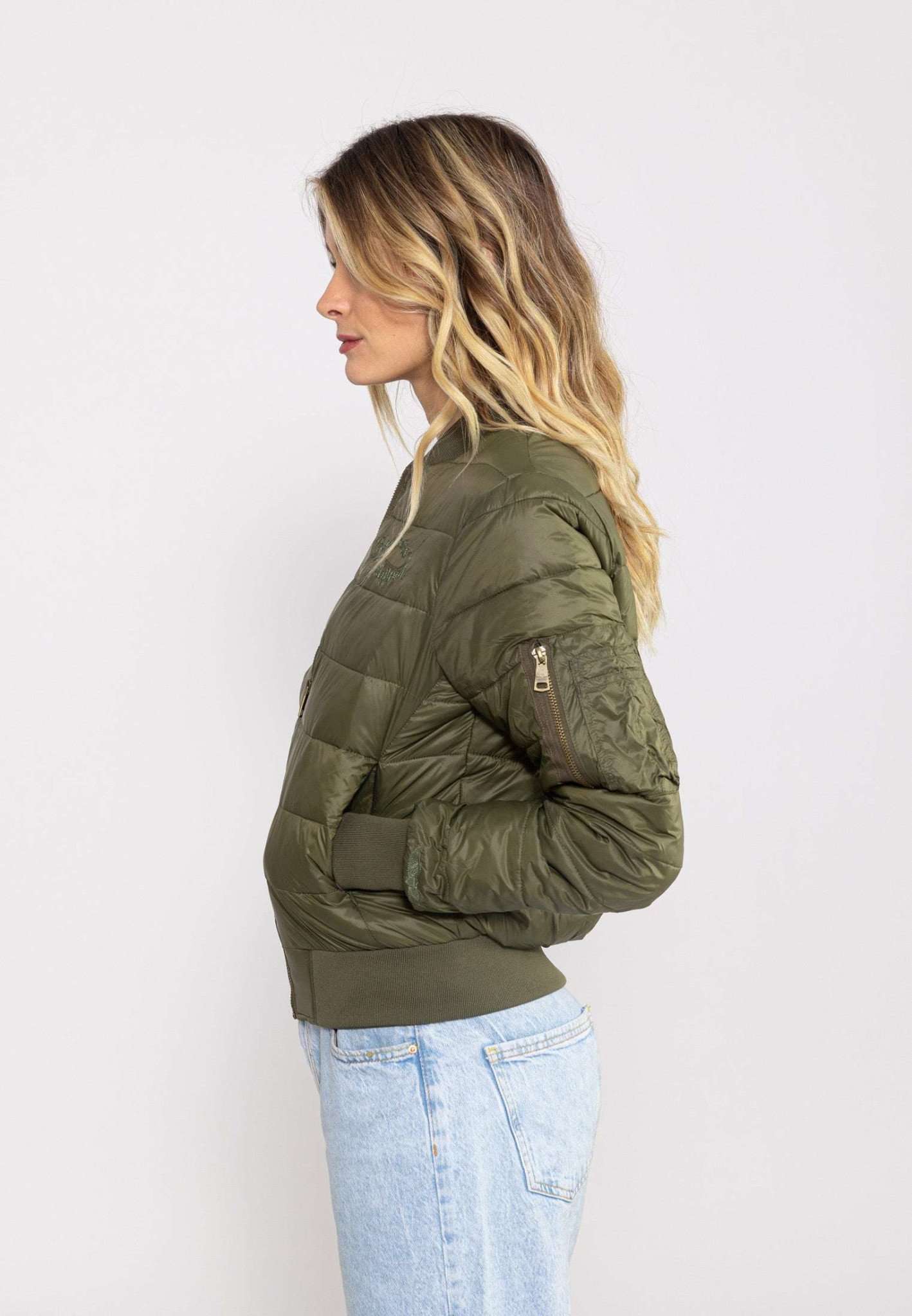 Dallas W down jacket in kaki Jackets Bombers Original   