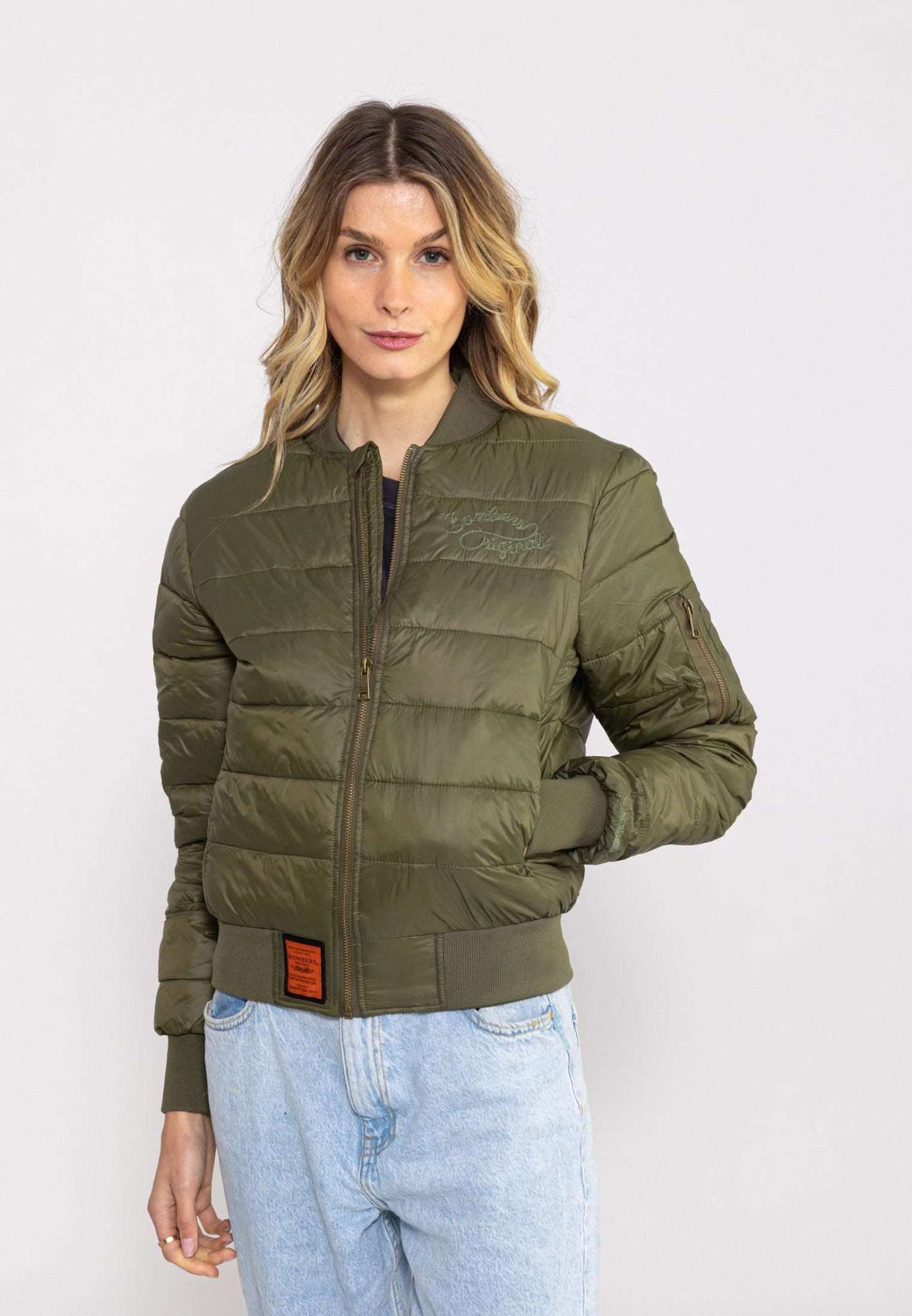 Dallas W down jacket in kaki Jackets Bombers Original   