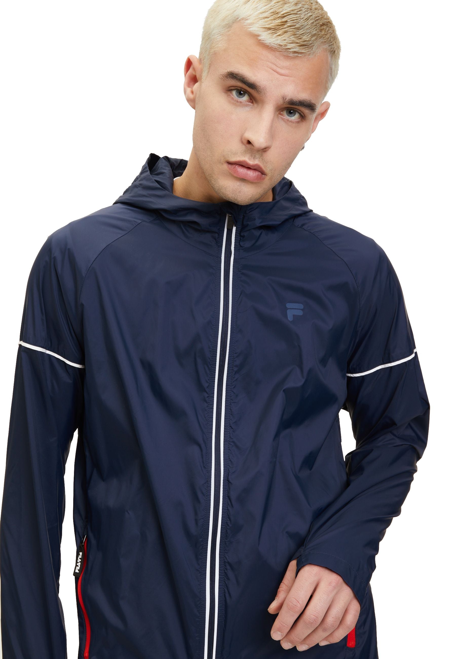 Ruffano Packable Running Jacket in Black Iris Jackets Fila   