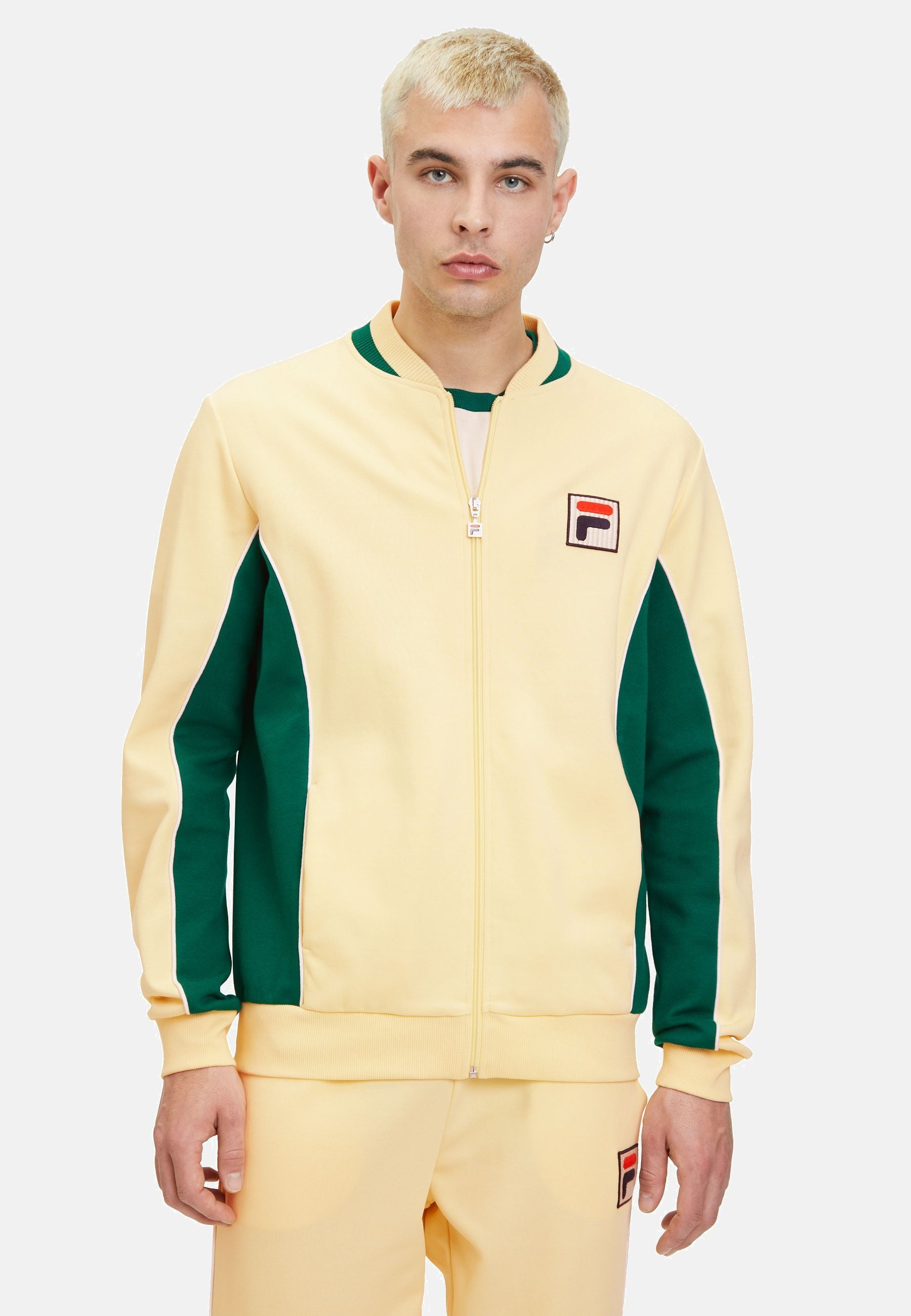 Lincoln Track Jacket in French Vanilla Aventurine Jackets Fila   