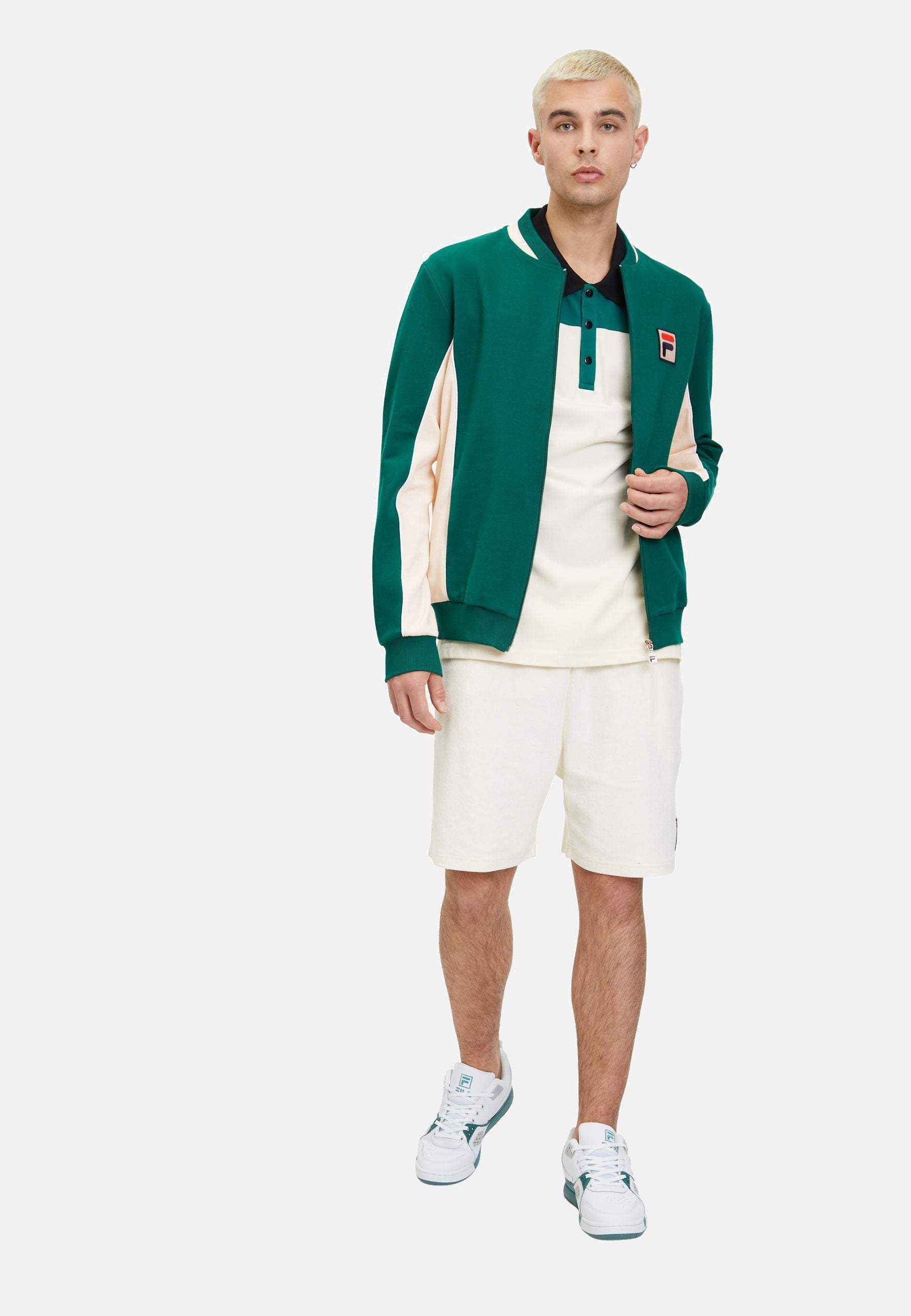 Lincoln Track Jacket in Aventurine Antique White Jackets Fila   