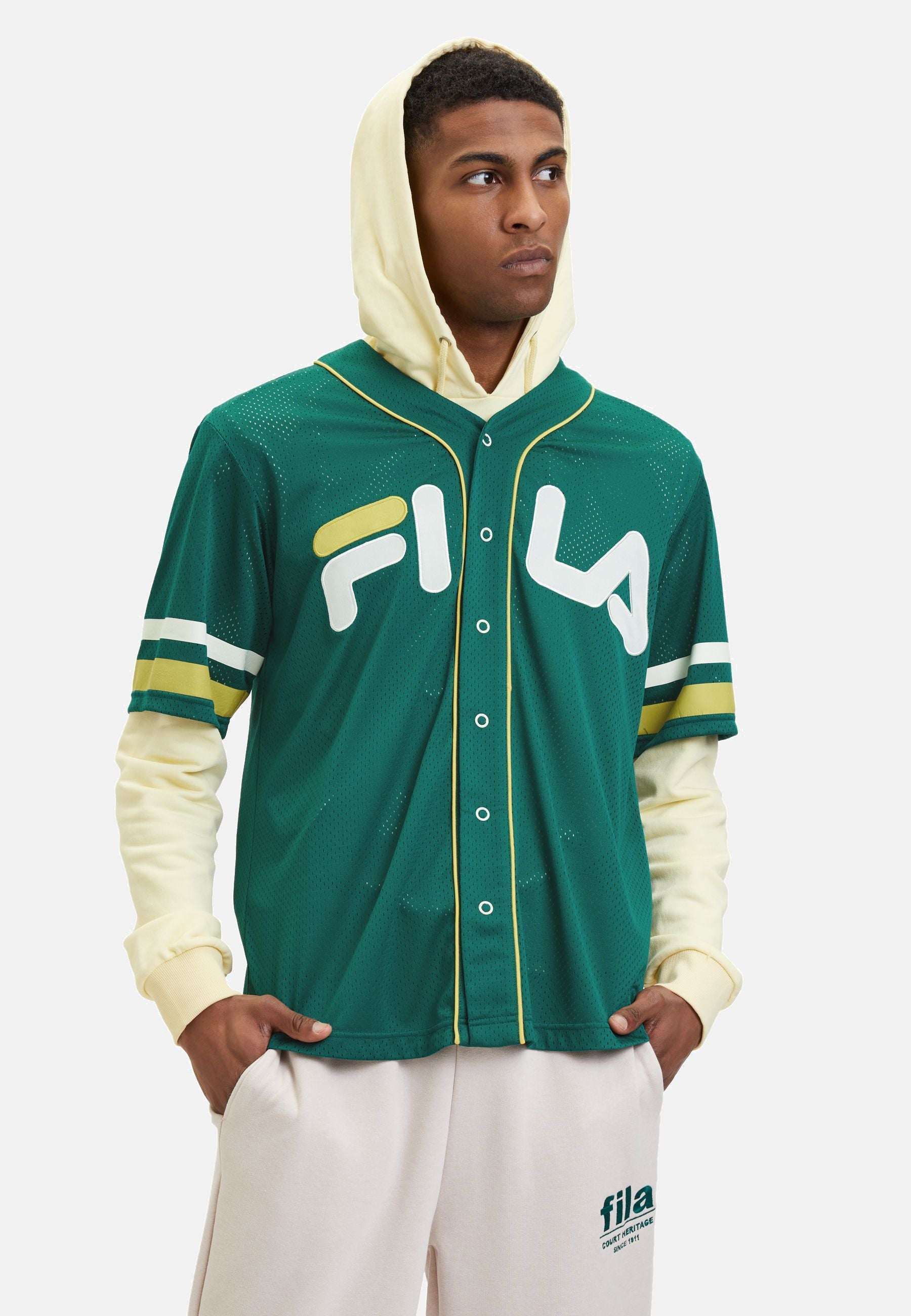 Lashio Baseball Shirt in Aventurine T-Shirts Fila   