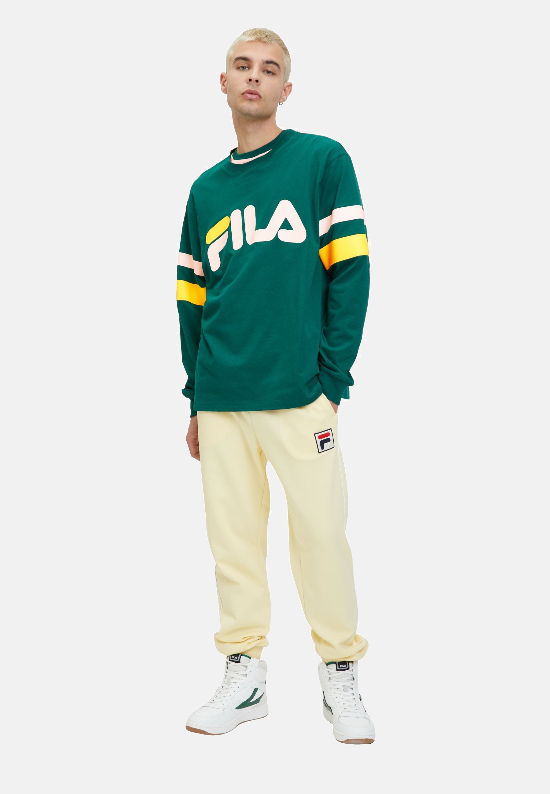 Luohe Oversized Crew Sweat in Aventurine Sweatshirts Fila   