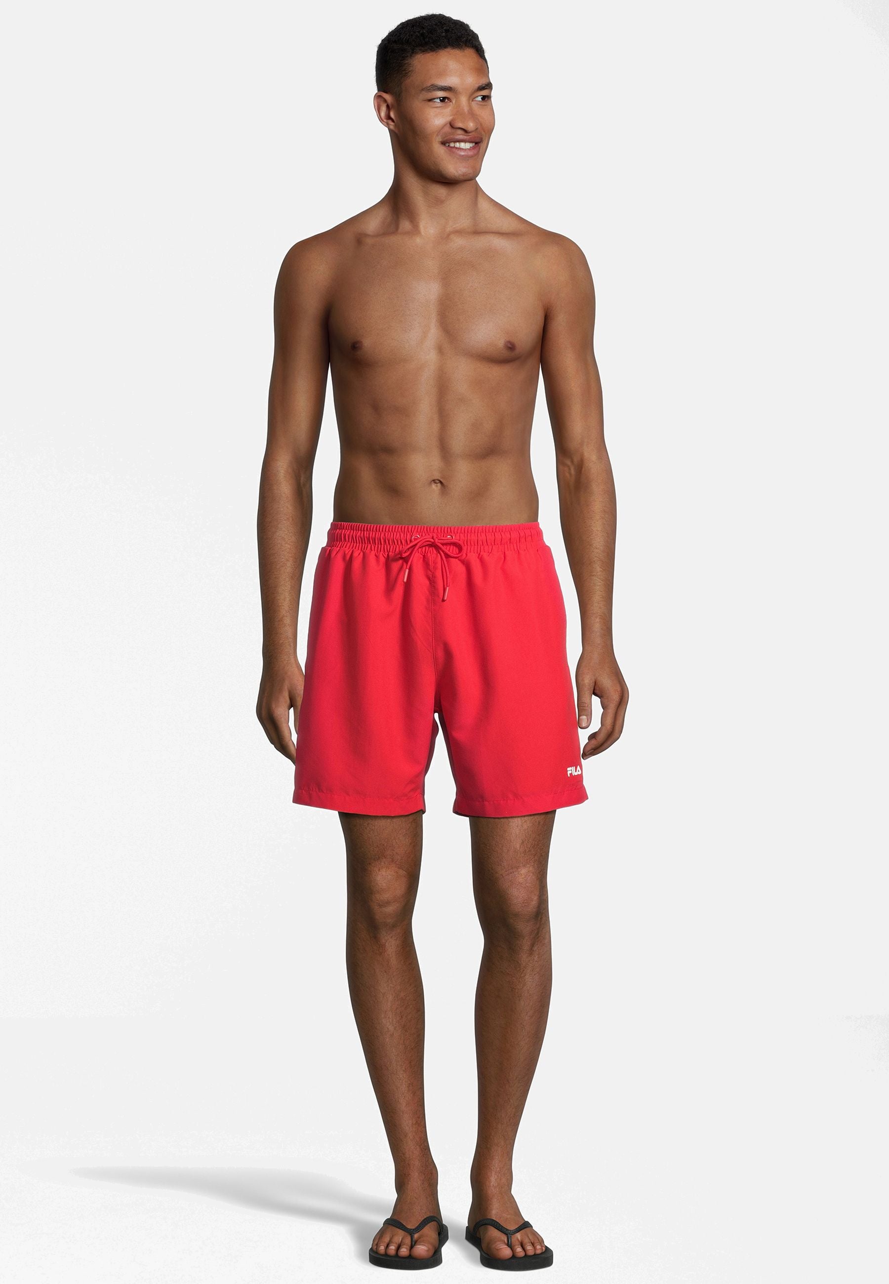 Somalia Beach Shorts in True Red swim trunks Fila   