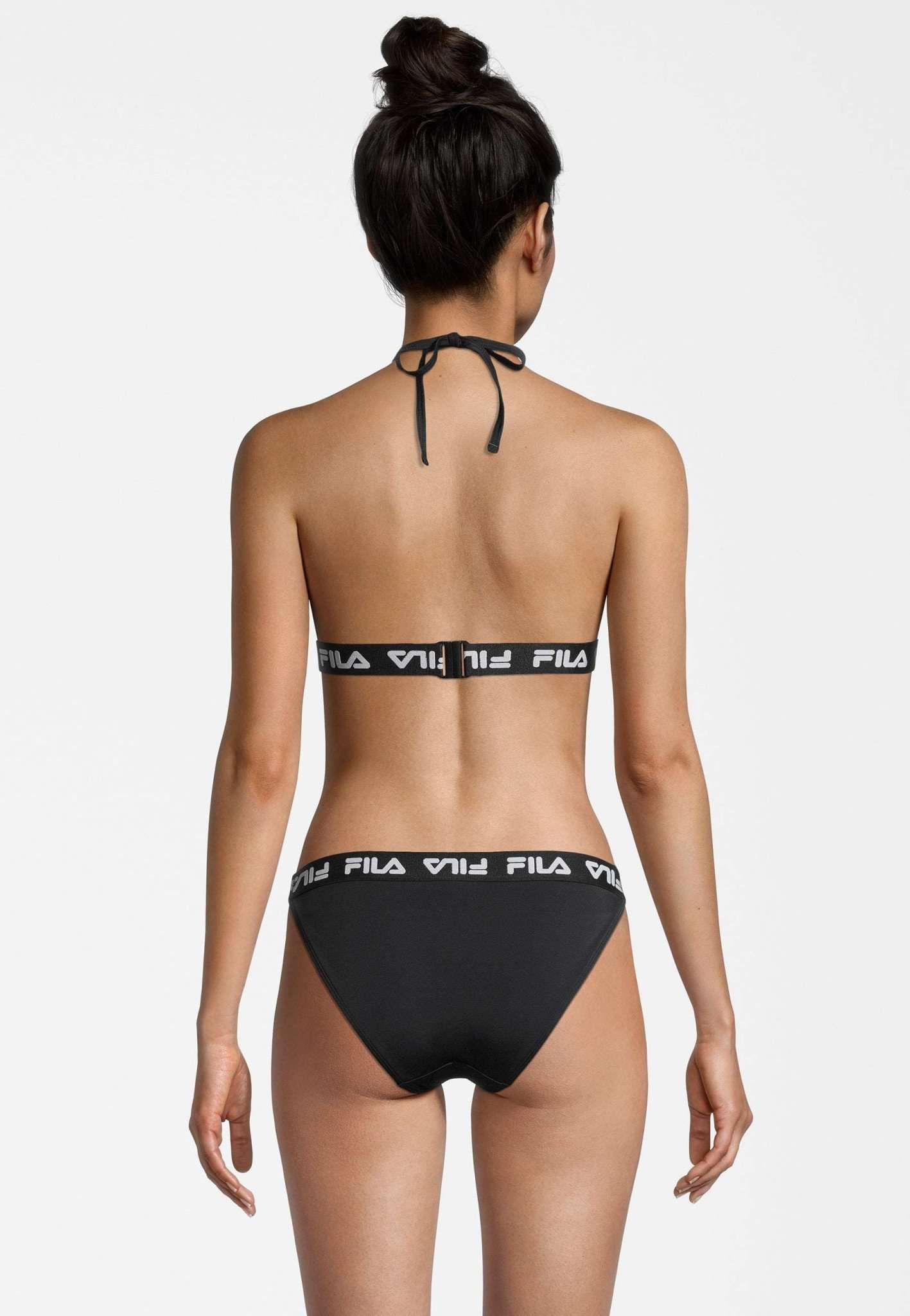 Split Triangle Bikini in Black Bikini Fila   