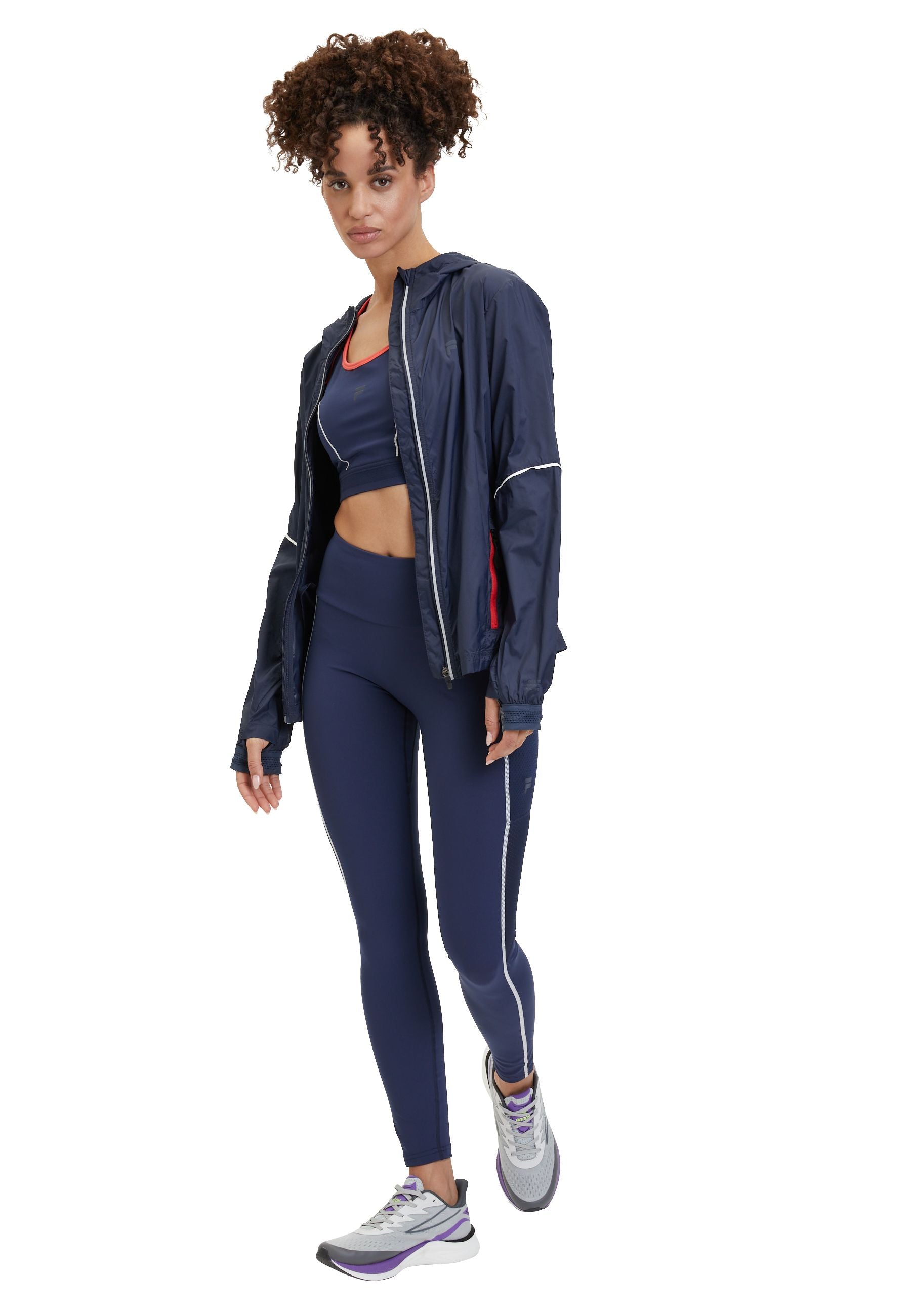 Rubiera Packable Running Jacket in Black Iris Jackets Fila   