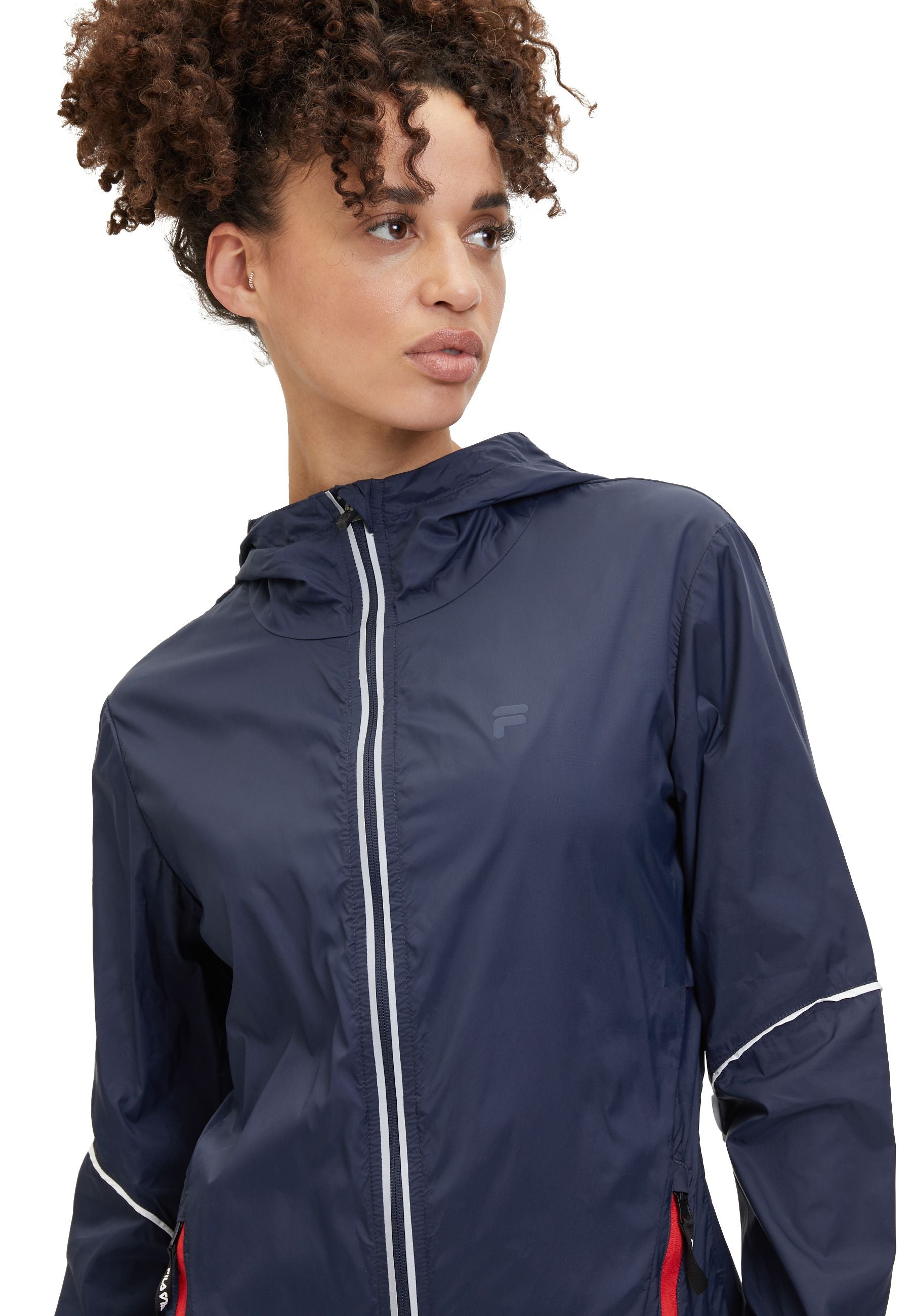 Rubiera Packable Running Jacket in Black Iris Jackets Fila   