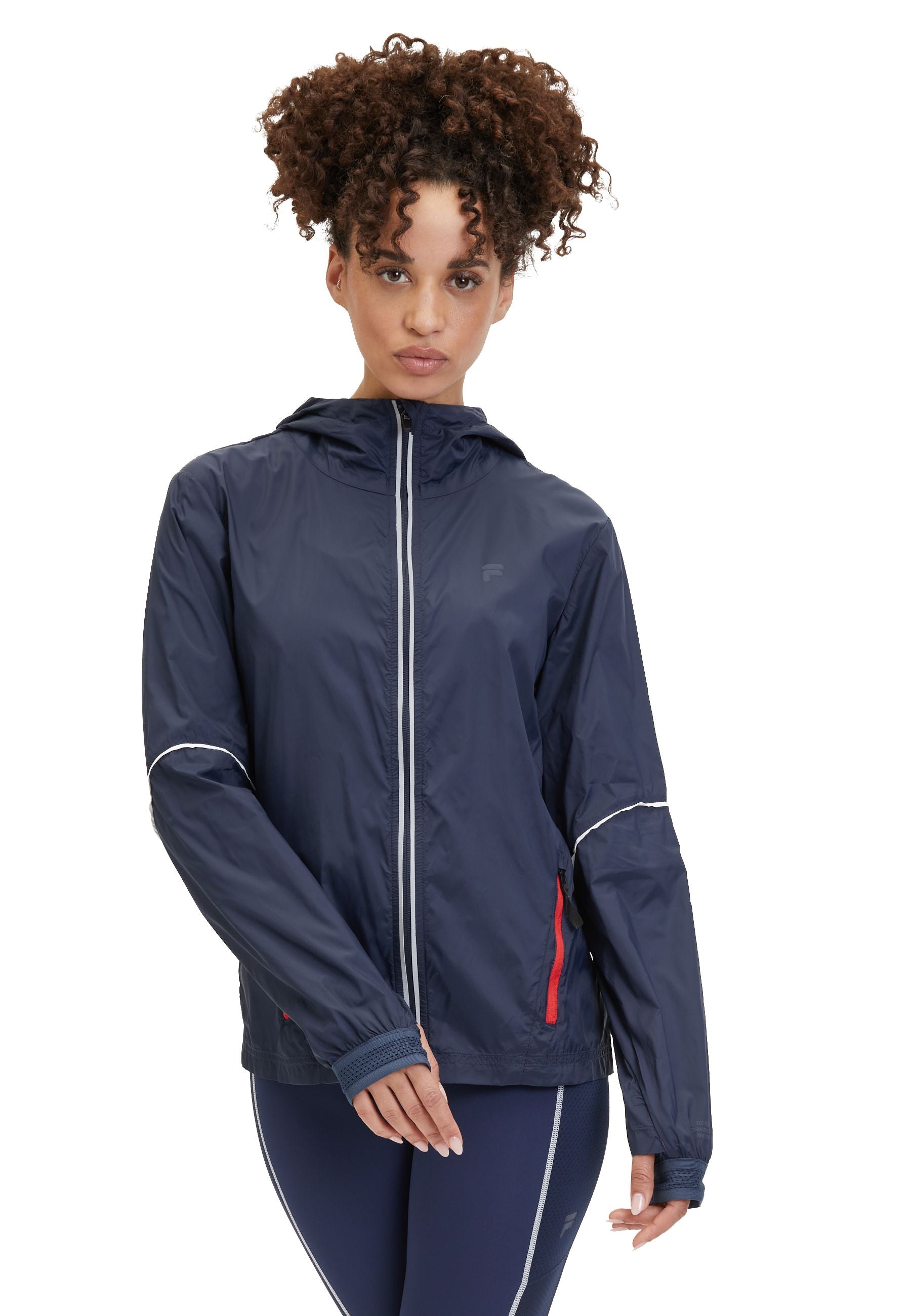 Rubiera Packable Running Jacket in Black Iris Jackets Fila   