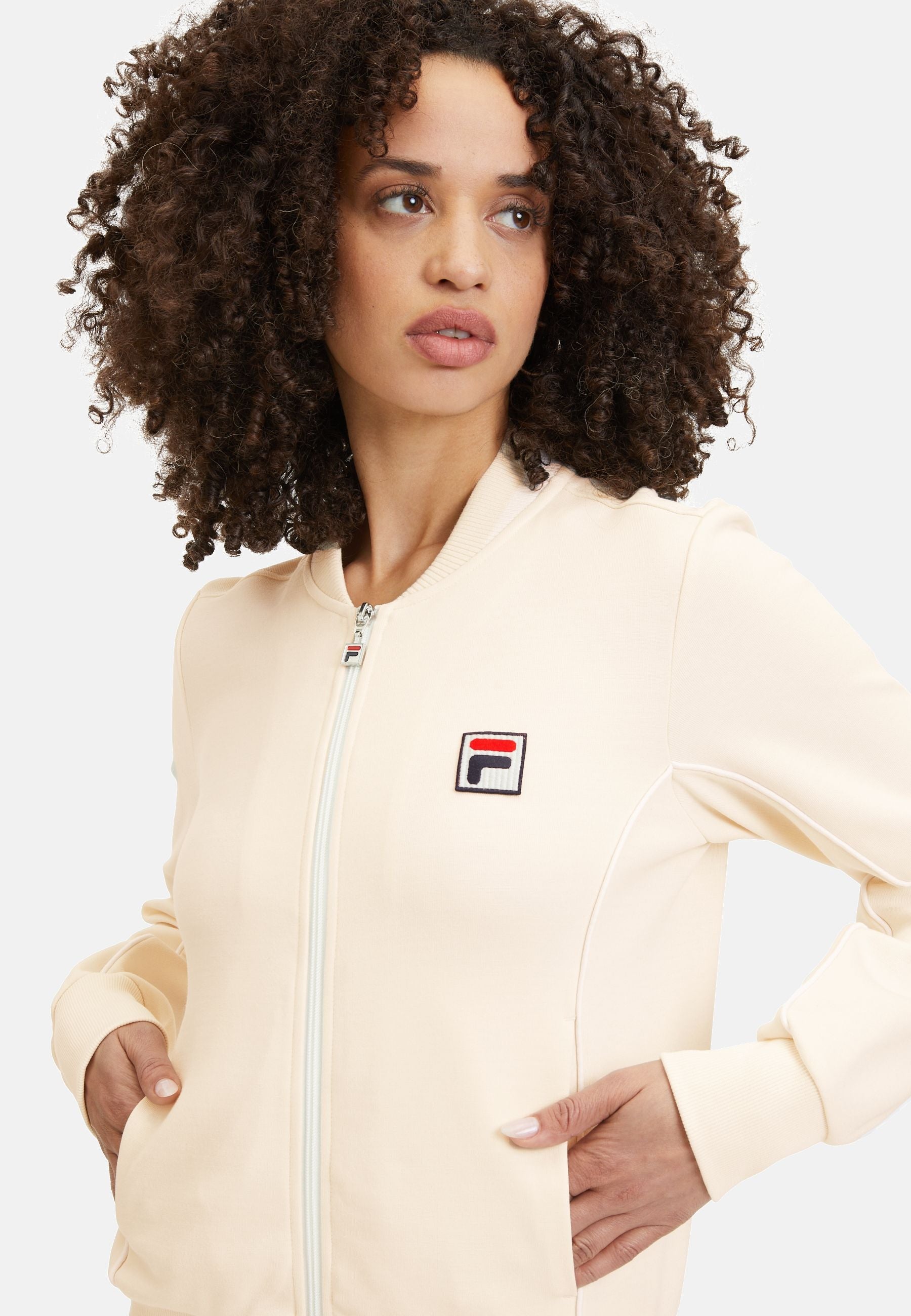 Laiben Track Jacket in Antique White Jackets Fila   