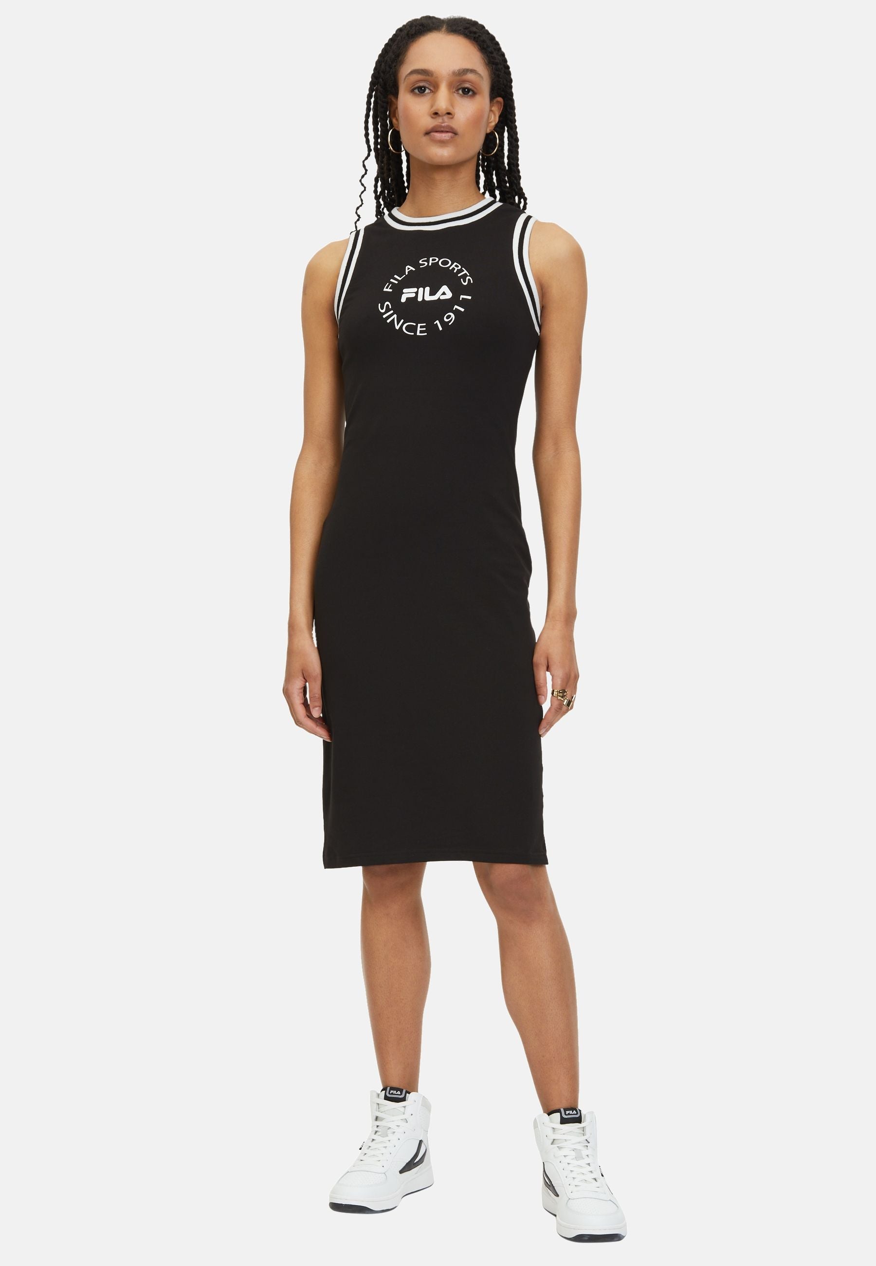 Lublin Graphic Dress in Black Dresses Fila   