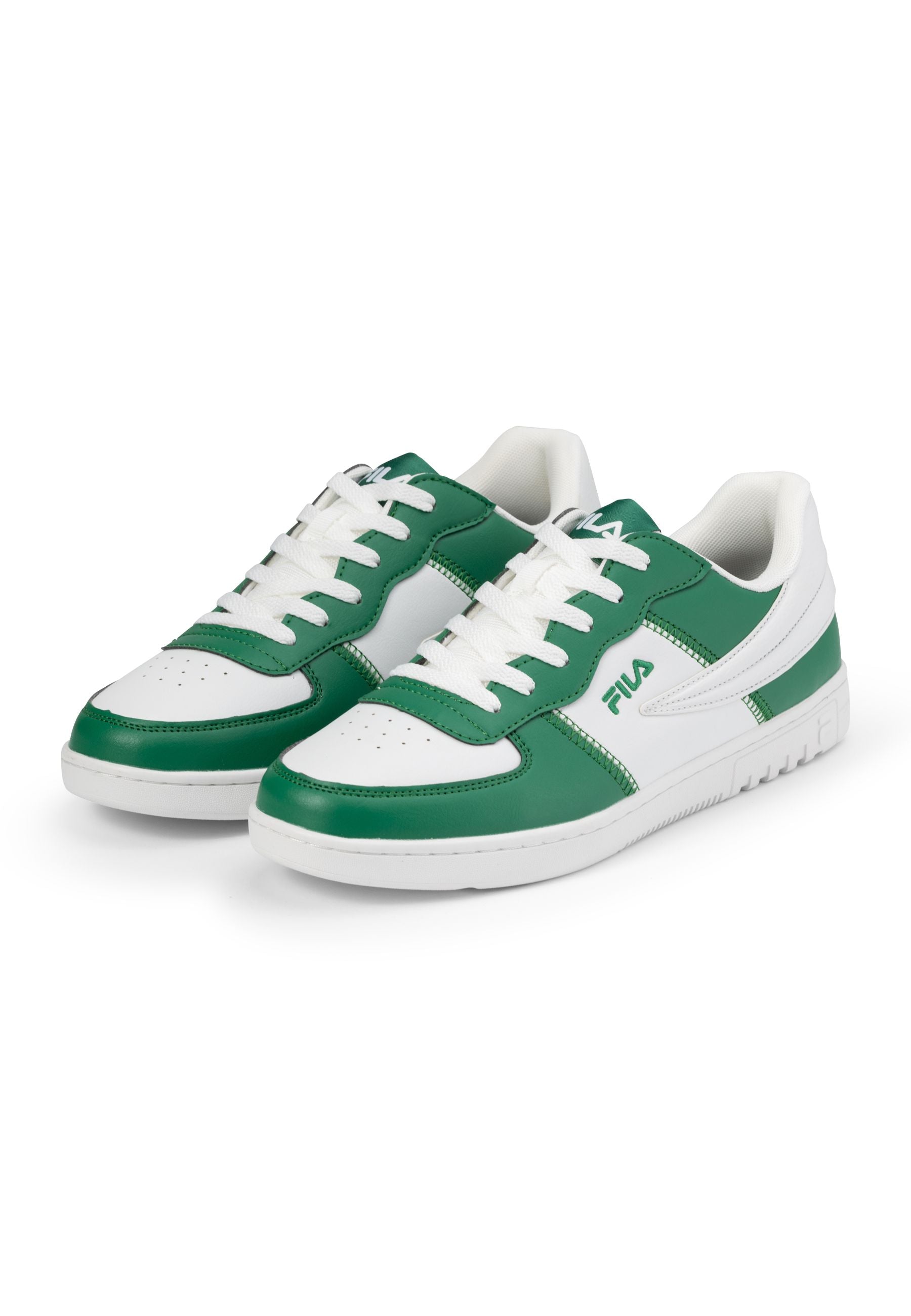 Noclaf in White-Verdant Green Sneakers Fila   