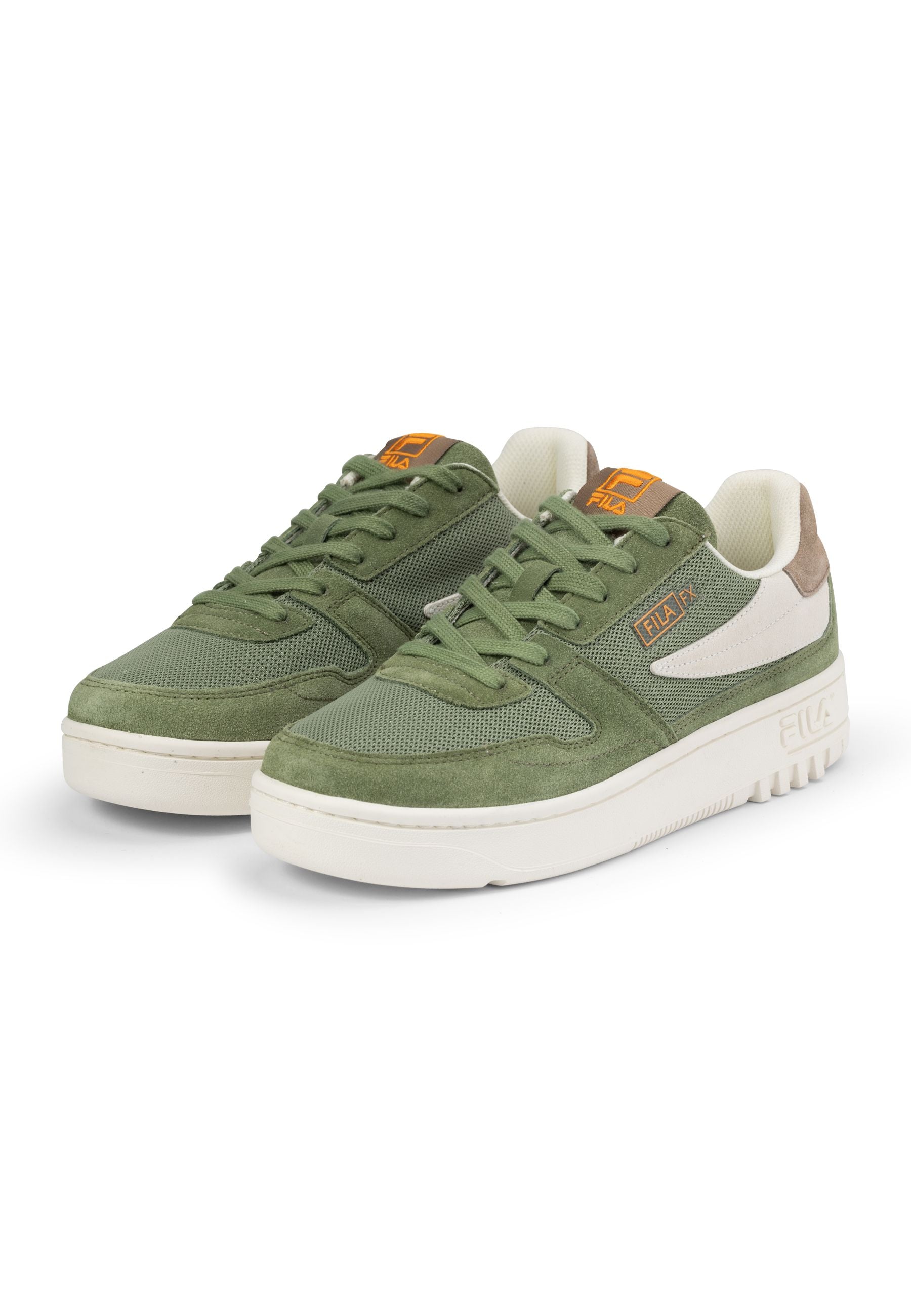 Fxventuno S in Oil Green-Marshmallow Basketball Shoes Fila   