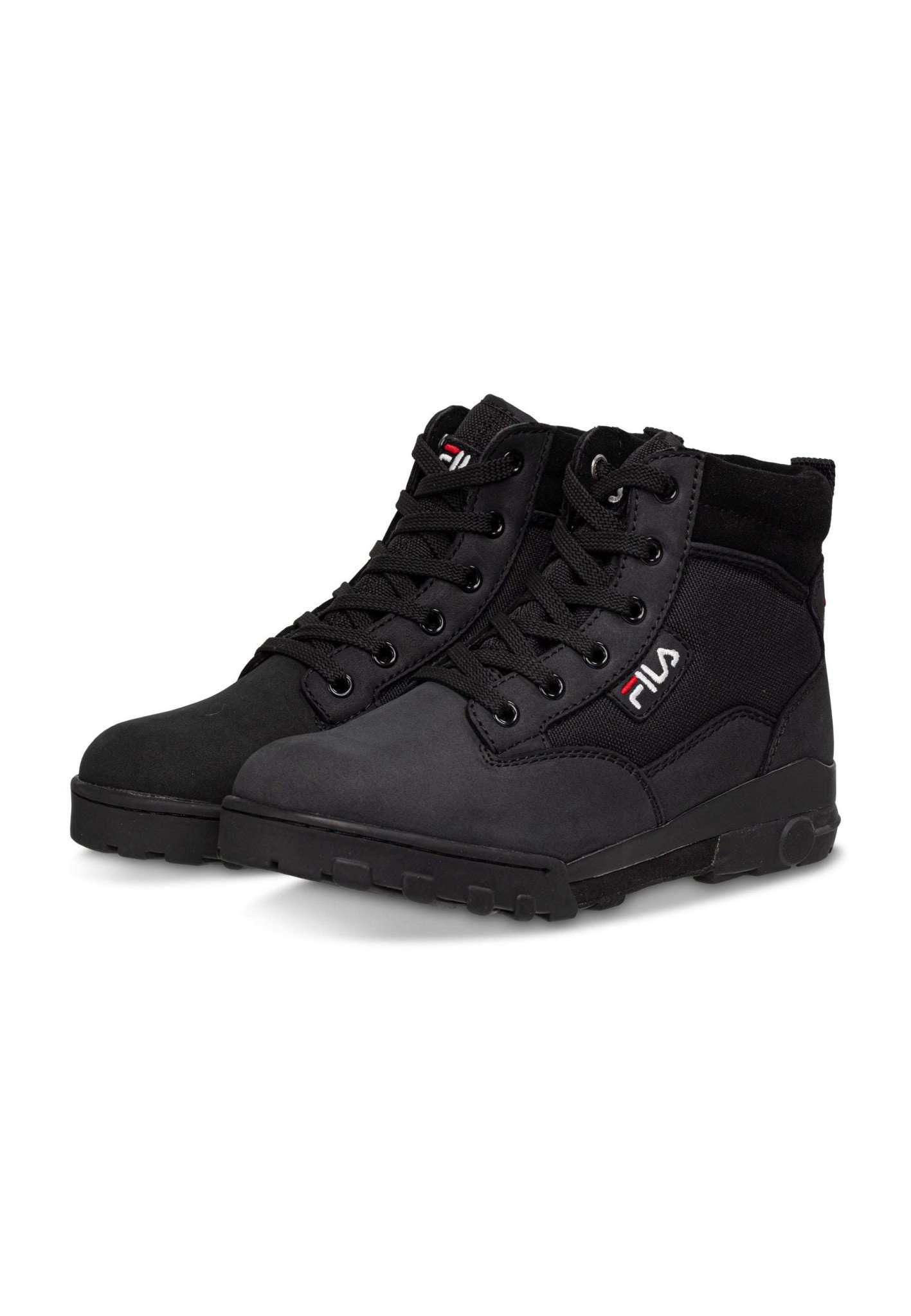 Grunge II Mid Wmn in Black Lace-up ankle boots Fila   